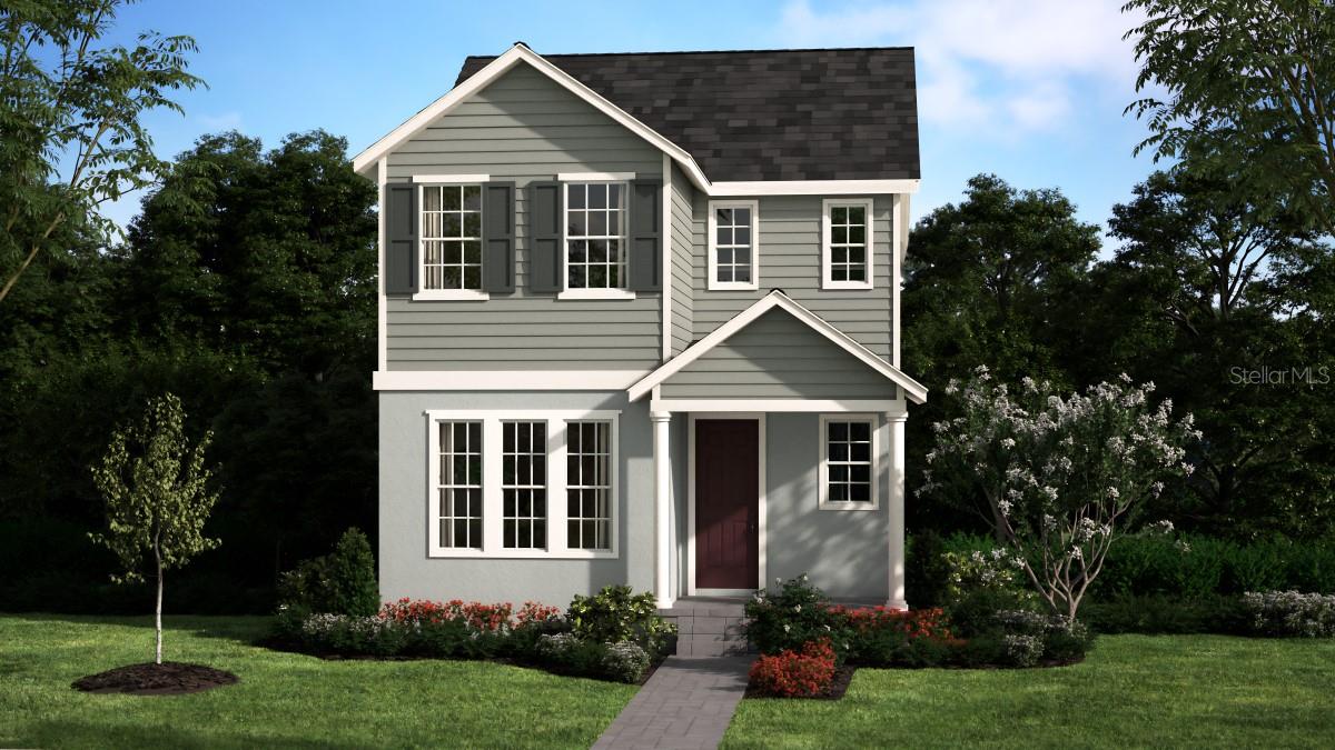 Discover the incredible value of this move-in ready Skye plan with front view of a beautiful Park area! This exceptional home features 3 Bedrooms and 2.5 Baths with soaring 9'4" ceilings on the first floor and elegant tile flooring in the 1st floor main living areas. The open-concept kitchen is a standout, showcasing 42" cabinets with crown molding, quartz countertops, stainless steel appliances, and a center island - great for additional prep space. The kitchen flows seamlessly into the living and dining areas and overlooks the private patio, ideal for outdoor enjoyment. Upstairs, the spacious Primary Bedroom offers a walk-in closet and a luxurious ensuite bath with dual sinks in adult-height vanity, quartz countertops, and shower with upgraded wall tile surround. Additionally, the 2nd floor offers a versatile Loft, perfect for work or relaxation. Future Community amenities include beautiful Pool overlooking Lake Lucy, Cabana, walking trails, and 2 Playgrounds, with future shopping and retail within the Community. Cypress Bluff offers quick access to the Florida Turnpike, and conveniently located just minutes from downtown Groveland and Clermont.