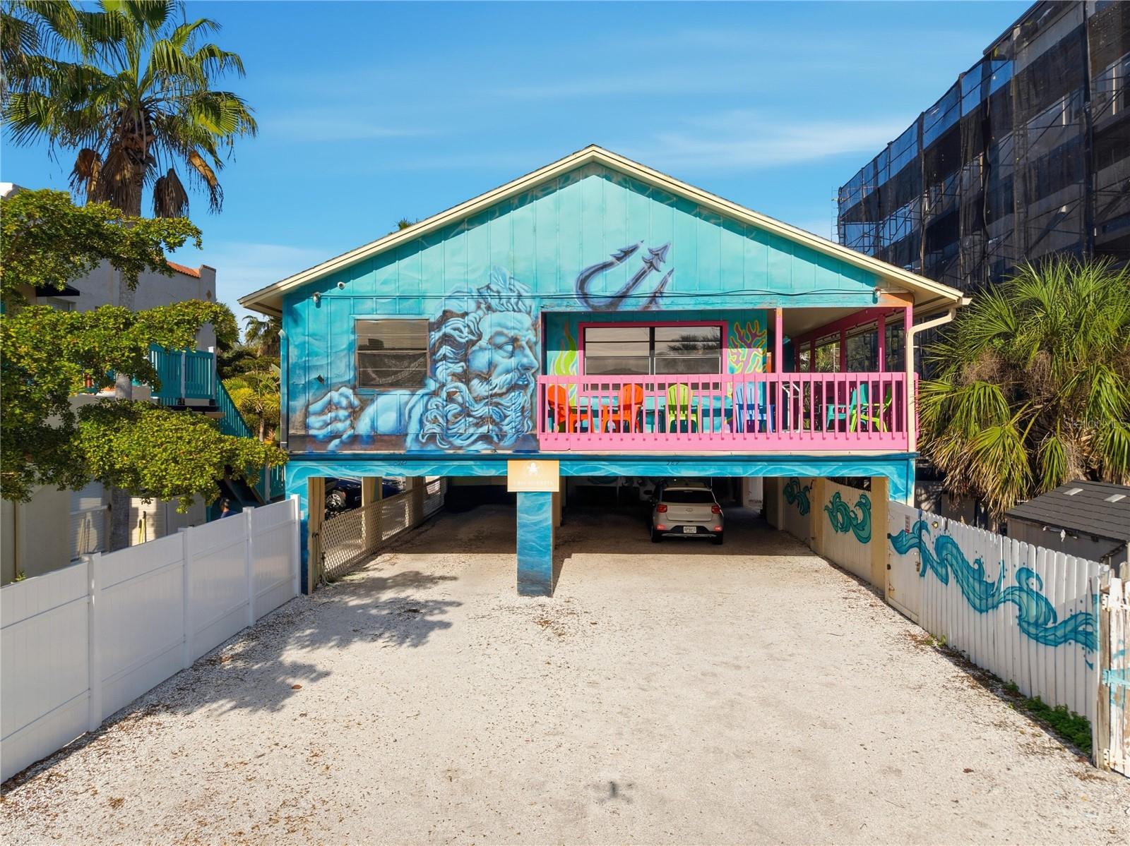Discover an exceptional income-generating property in the heart of coveted Siesta Key right on Beach Road! This fully renovated raised multi-unit compound features a spacious 2-bedroom, 2-bathroom unit and a 2-bedroom, 1-bathrooom unit (side by side). An impressive  gross income in 2023 and n 2024 (despite hurricane-related downtime), this turnkey investment provides immediate cash flow. Note: This property is zoned an RMF (Residential Multifamily) and is legally able to accept nightly rentals. The property boasts recent upgrades including new AC (2022), updated flooring (2025), modernized plumbing (2022), electrical (2022), and hot tubs (2022). This amazing opportunity is the best cap rate on any house on Siesta Key. Whether you're seeking a high-performing Airbnb rental portfolio or a strategic redevelopment opportunity in one of Florida's most desirable beach destinations, this property delivers both immediate income and long-term appreciation potential. Absentee owner managed; turnkey operation available at on a  management fee with all staff staying in place. This house already has engineering drawings to enclose the bottom area adding 2,000 additonal square foot, that would increase rent by or more.  This property could be purchased as a portfolio with 5228 Calle Menorca and 6550 Sabal Road.
