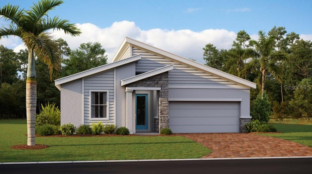 Under Construction. No need to look any further the Eastham has it all!  This dream home offers four bedrooms, three bathrooms, and a two car garage.  The covered front porch leads into the welcoming foyer where you can greet your guests.  The kitchen features an island with a double sink and a dining room.  The family room overlooks the spacious covered patio and can be accessed through the dining room.  The elegant owner bathroom offers a walk-in shower, bathtub, and double sinks.  There is also an expansive owner closet that can be accessed from the bathroom. The spacious floor plan offers all the space your family will need. This home comes fully equipped with Everything Included Features like new appliances, quartz countertops throughout and oversized tile flooring in the wet areas. Welcome to Champions Pointe, a masterplan community pf homes for sale in the city of ChampionsGate, FL — a premier recreation and entertainment destination. This community is just a 20-minute drive from Disney World via I-4 and FL-429. Close proximity to US-27 and other major routes offers easy travels throughout Florida and its thrilling attractions.