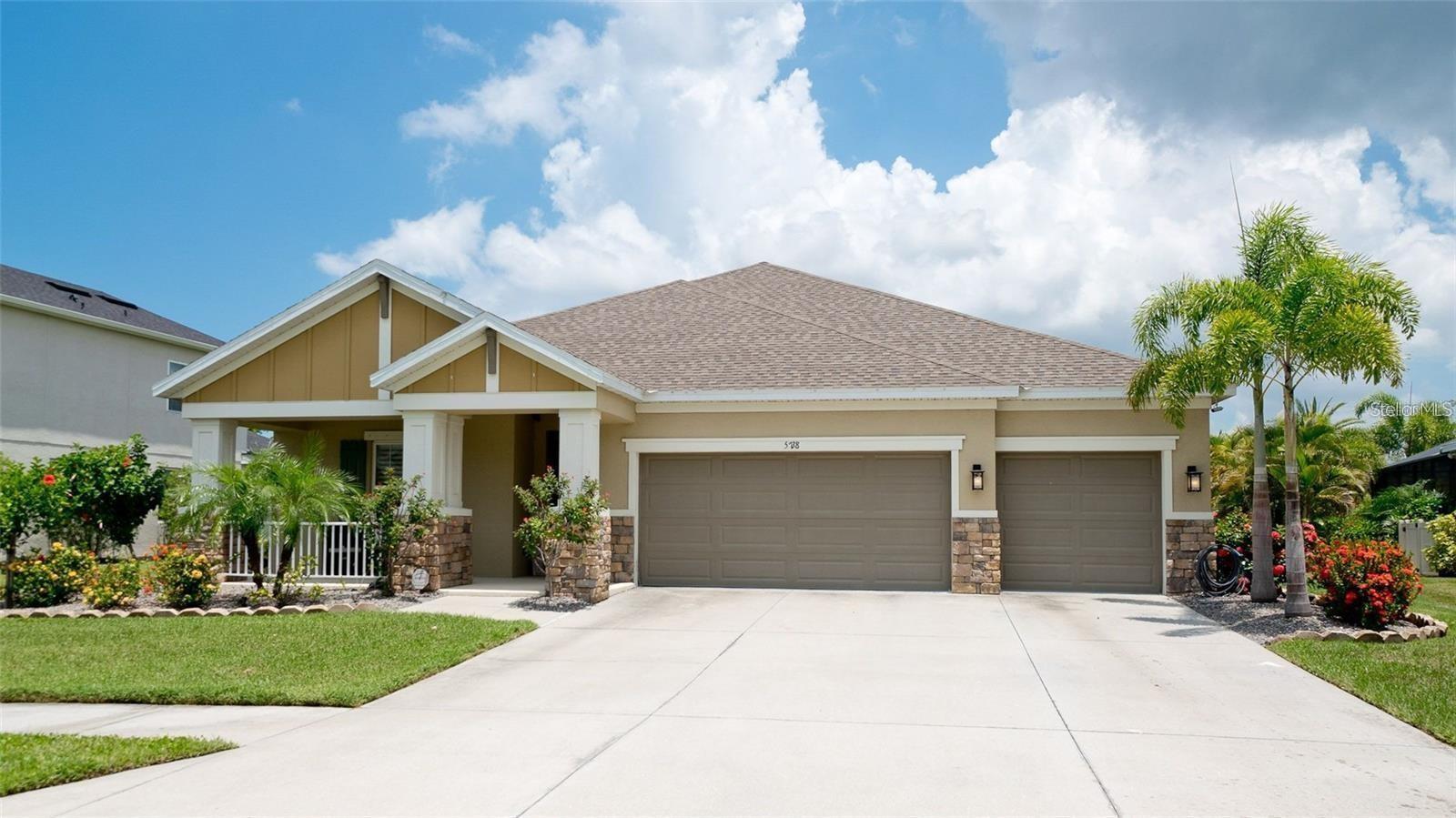 Spacious custom pool home, located in the highly sought-after community of Arbor Lakes on Palmer Ranch, this l home is ideally situated on a private preserve. From the moment you enter, you’ll take note of the open floor plan and high ceilings. The designer accents such as motorized shades throughout the entire house. Included is the app for your phone so you can create your own custom settings, crown molding, and custom ceiling details. The thoughtfully designed Marston III floor plan by Taylor Morrison allows you to take in the gorgeous pool and preserve views from every angle of the main living space. It includes 4 bedrooms, 3 bathrooms, a den/office that features built-in cabinets, a desk, a custom closet, a Tonal Gym that conveys as well as a bonus room, ensuring that everyone has their area. Whether you’re entertaining in the formal dining room beautifully appointed with wood detailing, custom chandelier, or having a casual meal at the oversized island. The dream kitchen is complete with Quartz surfaces, built-in appliances, including top of the line Samsung Appliances, a Samsung Family Hub Refrigerator with the ability to create and share shopping lists, plan meals based on the food inside your refrigerator and automatically set expiration date, swipe down to see inside your fridge, without opening the door. Glass tile backsplash and plenty of storage with an abundance of cabinetry and a pantry. The breakfast nook has been converted to a play or entertainment room with built-in custom shelves and cabinets. Open the glass sliders to your outdoor oasis that includes a custom pool with a built-in custom kitchen with sink, garbage disposal, gas grill, and ice maker. Beautiful custom LED Lights on the custom screened-in patio, with unobstructed views of the private preserve, and Travertine Tile deck. The light-filled master retreat has two walk-in closets with custom cabinetry, a gorgeous master bath featuring his/her vanities, and a large walk-in shower. Other features include a multi-zone sound system in the ceilings, custom fans, custom built-in media center which includes Denon surround sound equipment. Arbor Lakes is zoned with the top-rated schools of Ashton Elementary, Sarasota Middle, and Riverview High. This friendly community includes a resort-style heated pool and spa, pirate-themed splash park and playground, covered pavilion, fire pit & grills, basketball court, sand volleyball, and a dog park. Arbor Lakes is conveniently located near I-75, downtown Sarasota, with tons of dining and shopping options, golf courses, the Legacy Trail, and, of course, Siesta Key beach. Property comes unfurnished.