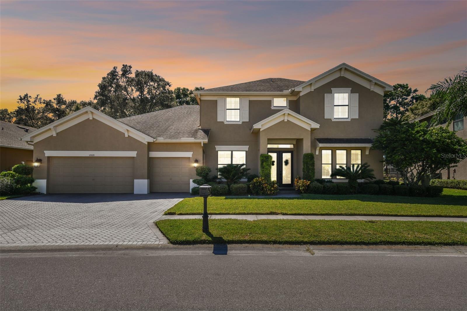Welcome to a home that's more than just a house—it's a gateway to a vibrant and fulfilling lifestyle. Nestled within the embrace of the highly sought after gated community of The Eagles, this four-bedroom, three-and-a-half-bath haven offers an array of features that promise not just comfortable living, but a rich tapestry of experiences. As you step inside, you'll immediately notice the thoughtful design of this energy-efficient home. Hurricane shutters provide peace of mind during stormy seasons, while reclaimed water keeps your outdoor oasis lush and green. And what an oasis it is—a screened-in pool and spa await your moments of relaxation, all while offering breathtaking views across two tee boxes, creating an ambiance of tranquility that's truly unmatched. The community itself is a testament to a life well-lived. Boasting not one, but two golf courses, acres of conservation areas teeming with wildlife, tennis courts, basketball courts, and a covered playground, there's no shortage of opportunities for outdoor enjoyment. The calendar here is filled with family-friendly events, from the Christmas golf cart parade to Halloween Trunk or Treat, an Easter Egg Hunt, the Energize 5k, and so much more. Stay in the loop with the community magazine, and revel in the spirit of togetherness that defines this neighborhood. Inside, the open floor plan is designed for modern living, with the first-floor master bedroom offering a private retreat. The kitchen is a culinary delight, adorned with granite countertops, wood cabinets, and stainless steel appliances—all included. And for added convenience, the washer and dryer are part of the package. Upstairs, a huge bonus room provides limitless possibilities for recreation and relaxation. One of the four bedrooms even boasts an en-suite bathroom, while a Jack-and-Jill bathroom further enhances your comfort. There's a 24-hour security guard stationed at the gate, ensuring your peace of mind. On top of everything else The Eagles has to offer, don't forget about the A-Rated schools. Located with easy access to shopping and restaurants, this home isn't just about the features—it's about crafting a life filled with moments of joy, discovery, and connection. It's not just a house; it's a place to make memories and truly call home. Schedule your private showing today or click the link to take a virtual tour https://my.matterport.com/show/?m=mEAyxq3GYut&brand=0&mls=1&
