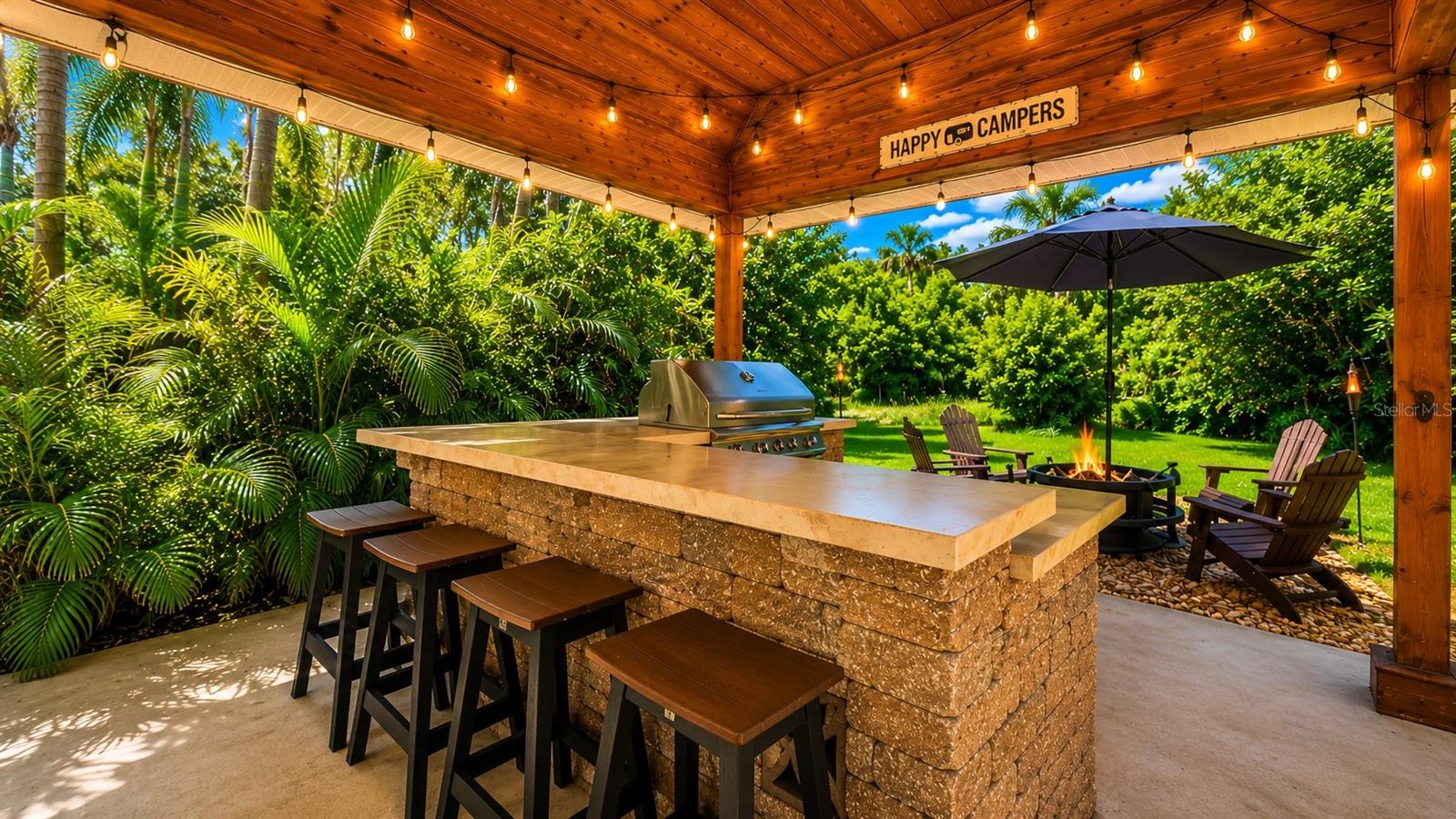 Welcome to your private oasis in the heart of River Ranch RV Resort! This beautifully improved deeded RV lot is located in desirable Phase 2 and offers the perfect blend of luxury, privacy, and outdoor living. Enjoy no rear neighbors and lush landscaping that creates a peaceful retreat just a short walk from the resort pool, laundry facilities, and bathhouse.
The lot features a custom covered pavilion, fully equipped outdoor kitchen, cozy fire pit gathering area, hammock space, and ample room for entertaining family and friends. Whether you're grilling outdoors, relaxing by the fire, or enjoying your morning coffee under the pavilion, this property was designed for year-round enjoyment, rain or shine.
HOA fees are $942 each quarter and include water, sewer, cable/streaming, high-speed internet, lawn maintenance, trash service, and 24-hour gated security.
River Ranch RV Resort is a gated luxury RV community offering resort-style amenities including pools, pickleball, tennis courts, clubhouse, social activities, billiards, poker room, laundry facilities, and beautifully maintained grounds. Owners enjoy a welcoming community atmosphere perfect for weekend escapes, seasonal stays, or extended living.
Located adjacent to Westgate River Ranch Resort & Rodeo, you'll have access to one of Florida's most unique vacation destinations. Enjoy the famous Saturday Night Rodeo, live entertainment, family-friendly saloon, line dancing, horseback riding, airboat rides, swamp buggy adventures, hayrides, mini golf, mechanical bull, climbing tower, arcade, petting farm, trap and skeet shooting, archery, river cruises, and more. Dining options include the River Ranch Cattle Company Steakhouse, Smokehouse Grill, pizza shop, coffee and ice cream shop, plus convenient general and western stores. Experience the charm of Old Florida while enjoying luxury RV resort living at its finest.