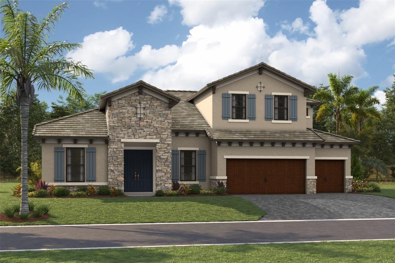 Under Construction. Key Largo II
This Key Largo II is currently under construction and will be ready Nov/Dec! This beautifully designed home showcases Maddox Maple Latte cabinetry with a warm wood finish, elegant Frost Whte MSI 3CM Quartz countertops, stylish Windsor TG39J Honey tile flooring, and thoughtfully selected designer finishes throughout. Offering an impressive 3,899 square feet of well planned living space, the Key Largo II features 5 spacious bedrooms, 4 full bathrooms, and a 3 car garage. The open concept floorplan seamlessly connects the kitchen, dining, and main living areas, creating a bright and inviting space that is perfect for both everyday living and entertaining. Enjoy beautiful water views from the covered lanai, providing the ideal outdoor setting for relaxing or hosting family and friends. This thoughtfully designed home also includes a private den that is perfect for a home office or flex space, a spacious downstairs bonus room for additional living or entertainment space, and an upper level featuring another bonus room along with a secondary bedroom and full bathroom, offering exceptional flexibility for guests, multigenerational living, or a private retreat. Combining generous living spaces, designer finishes, and a highly functional layout, this home offers the perfect blend of luxury, comfort, and everyday convenience.
Images shown are for illustrative purposes only and may differ from actual home. Completion date subject to change.