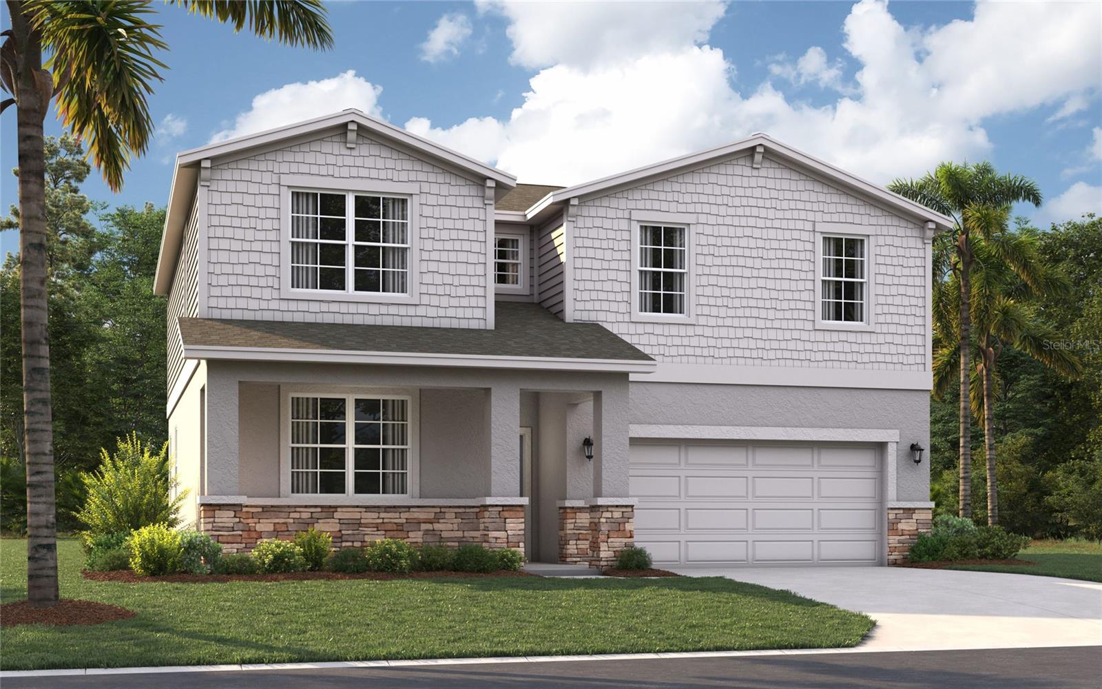 One or more photo(s) has been virtually staged. Pre-Construction. To be built. Located just minutes from outdoor activities like Lake Eva Community Park and Ben W. Graham Park and only 20 miles from Disney World, Covered Bridge at Liberty Bluff offers residents a convenient location near commuter routes for easy access to both work and play. Gather with friends and family for a lakeside picnic or keep it close to home by enjoying on-site amenities, including a pool, cabana, dog park, gazebo, and walking trails.
The Linden offers the perfect amount of space, complete with smart storage perfect for your lifestyle. Two stand out features upon entering the home are the large under-stair storage area, as well as a flex room that can be used as an optional fifth bedroom. The powder room can easily be customized into another full bath for optimal space for your loved ones or guests to spread out. Past the stairs is the large open living area stretching for nearly 40 feet; including the great room, dining room, and kitchen. The kitchen is complete with a massive island and a walk-in pantry. Additionally, the kitchen is just around the corner to the oversized garage, making grocery unloading a no brainer. Completing the first floor is a patio that can easily be customized into a large lanai extending much of the width of the home. Upstairs, a large loft begs for use as either a movie night destination or a playroom for younger kids. A large laundry room includes an optional sink, perfect for additional cleaning needs. Three large bedrooms share a bathroom, complete with a double vanity and a toilet behind a closed door. Much of the top floor is dedicated to the primary suite. The bedroom itself offers plenty of room, but the real attractions here are the massive walk-in closet and the bathroom with a huge shower and separate toilet. The Linden's impressive use of space makes this single-family home feel much larger, all while providing the benefits of a Stanley Martin home.*Photos are from a similar home.