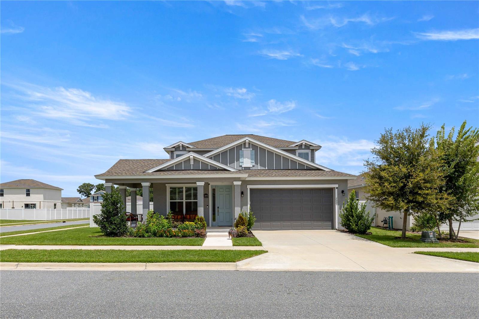 Welcome to this beautifully maintained 2023-built home in the sought-after Roan Hills of Calesa Township! Situated on an oversized corner lot, this spacious 4-bedroom, 2.5-bath home offers approximately 2,420 square feet of living space with an open-concept floor plan designed for comfortable everyday living. The main level features tile flooring throughout the living areas, 9'4" ceilings, plantation shutters, a versatile flex room ideal for a home office or sitting area, and a spacious living room filled with natural light. The kitchen is equipped with quartz countertops, a gas range, subway tile backsplash, a large island with seating, and a walk-in pantry. The first-floor primary suite offers a walk-in closet and an en-suite bath with dual vanities and a tiled walk-in shower. Upstairs you'll find three additional bedrooms, a full bathroom with dual sinks, and a generous loft providing additional living or entertainment space.

Step outside to enjoy the extended patio with a hot tub and a fully fenced backyard. The home also includes smart home features such as a Ring doorbell, smart thermostat, smart lock, and exterior security cameras. Located directly across from the community dog park and just one block from the resort-style pool, playground, and recreation area, this home offers exceptional convenience. Residents also enjoy walking trails, basketball courts, a splash pad, clubhouse, and access to the FAST Aquatic Center. Conveniently located near the World Equestrian Center, shopping, dining, schools, and major roadways. Offered partially furnished, with furnishings removable upon request. Tenant is responsible for lawn and landscaping maintenance. High-speed internet is scheduled to be included through the community beginning January 2027.