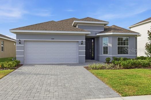 The Hampton II is an inviting single-story floorplan featuring 4 bedrooms, 3 bathrooms and 2,384 square feet of living space. Right off the foyer is a spacious study featuring optional French doors, perfect for working from home or an extra space to entertain. The kitchen welcomes you with a beautiful spacious island and flows seamlessly into the gathering and great room, and then out to your lanai. The master suite, located off the great room, features a great walk-in-closet and luxurious master bath equipped with dual sinks and walk in shower. The kitchen features ample cabinetry with 42” upper cabinets for extra storage, a spacious island with a sink, quartz countertops and stainless steel appliances. Every home comes with a SMART home technology package.