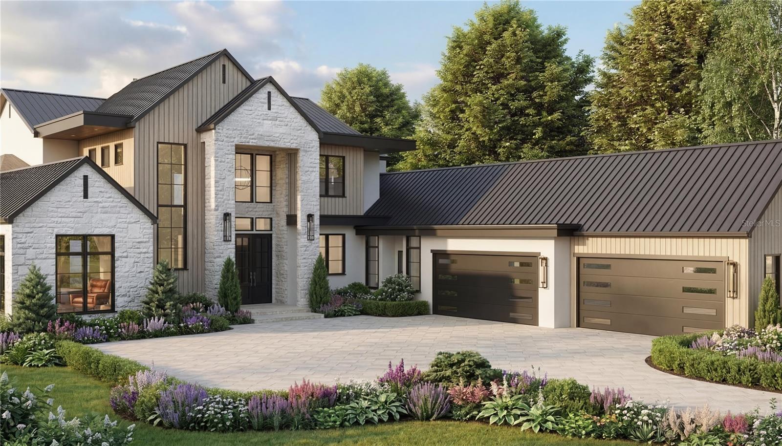 Under Construction. Final Opportunity for Lakefront Living in Lake Sheen Sound | Butler Chain of Lakes
Introducing a rare opportunity to own the final lakefront homesite in the exclusive community of Lake Sheen Sound, part of the prestigious Butler Chain of Lakes. This custom estate by Element Home Builders offers over 7,400 square feet of thoughtfully designed living space, perfectly positioned on 1.56 acres with 107 feet of direct lake frontage.
Currently under construction, this architectural masterpiece blends modern design with warm, timeless finishes, featuring a striking combination of stucco, natural stone, wood accents, and a standing seam metal roof. Designed to capture expansive water views, the home offers a seamless indoor-outdoor lifestyle with walls of glass and oversized sliding doors.
The outdoor living experience is truly resort-style, complete with a custom pool and spa, dramatic water features, expansive sun deck, summer kitchen, and multiple covered lounge areas. Enjoy direct access to Lake Sheen and the Butler Chain, with a private covered dock—perfect for boating, skiing, and waterfront entertaining.
Inside, the open-concept layout features 6 bedrooms, 7 full baths, and 2 half baths, including a luxurious primary suite on the main level. High ceilings, engineered hardwood flooring, custom cabinetry, stone countertops, and curated designer finishes elevate every space. Additional highlights include a chef’s kitchen, smart home features, gas fireplace, wet bar, game room, and exercise room. 
A spacious 4-car garage and beautifully landscaped grounds complete this exceptional property.
Located in one of Orlando’s most sought-after luxury lakefront communities, this is truly a one-of-a-kind opportunity to own new construction on the Butler Chain.