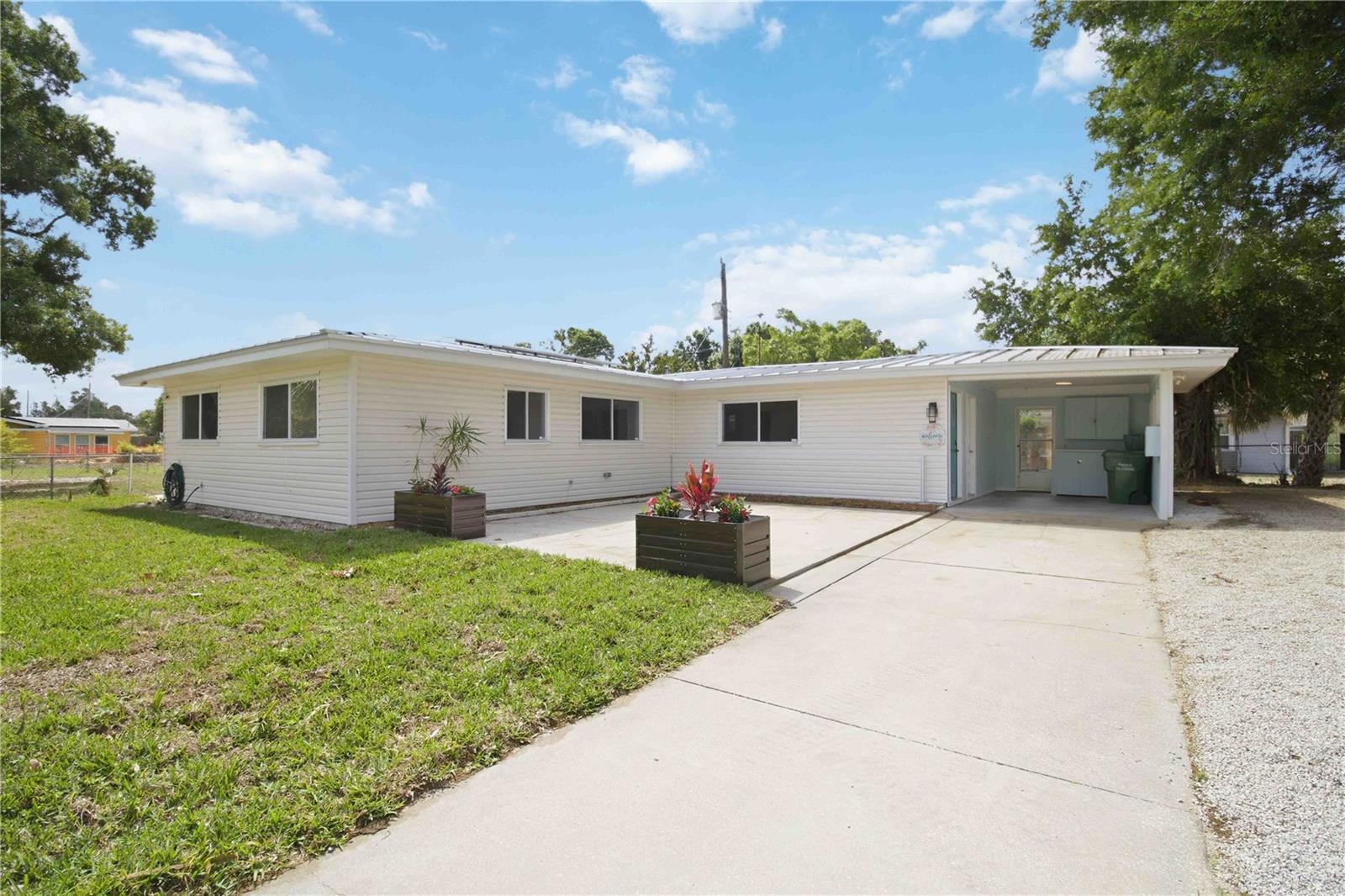 SAY HELLO TO A GOOD BUY * SOLAR PANELS ARE OWNED (not leased), HOUSE IS KEPT AT 74 DEGREES AND THE HIGHEST POWER BILL IS $50+/-/MONTH WHICH IS AN ESTIMATED SAVINGS OF ABOUT $200/MONTH *

This home has been LOVINGLY RENOVATED * NEW Kitchen with NEW Cabinets & Countertops & NEW Appliances * NEW Bathroom with NEW Vanity &  NEW Shower * NEW Tile Flooring * NO Carpet * NEW Paint * Metal Roof * Solar Panels so you have a very low electric bill * LARGE Carport & Storage Room * This house is beautiful with a very large Living Room & Dining Room - there's a lot of A/C Living Space * Spacious Front Yard * Paver Park area is located in a great school district * You are minutes to Payne Park and a few blocks to The Legacy Trail * Short bike ride to Downtown and the Bay Front * Short car ride to Selby Botanical Gardens, Siesta Key, St Armand's Circle & Lido Beach * This is an EXCELLENT year round home OR winter getaway * One look & you'll fall in love * Run, don't walk to this INCREDIBLE VALUE *