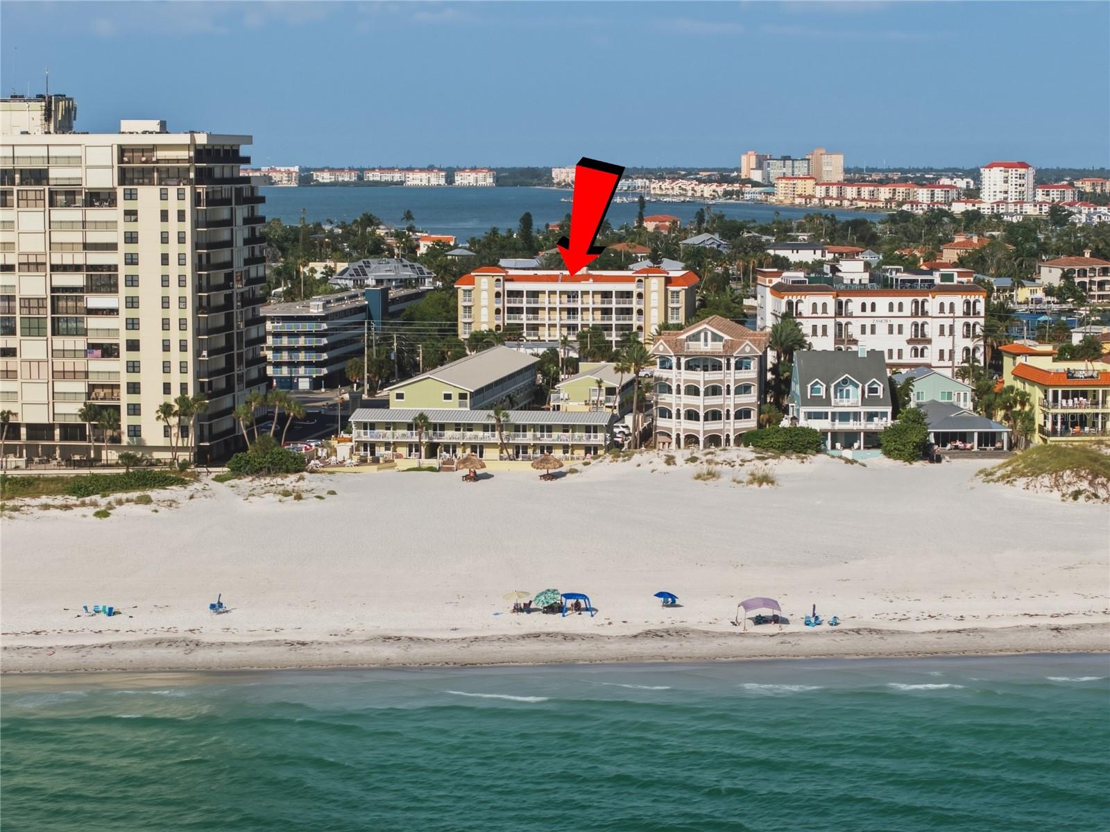 Welcome Home to Bella Marguerite, the exclusive 19-residence waterfront community where luxury, privacy, and breathtaking scenery define everyday living. This residence stands out as one of the most enviable opportunities in the entire enclave — strategically and best-positioned at its sales price, offering unmatched value in one of St. Pete Beach’s most prestigious coastal settings.  
Perfectly located just one mile from the world-famous Don CeSar Hotel, the iconic Pink Palace that crowns St. Pete Beach, this home delivers the rare blend of elegance, serenity, and proximity to one of the most celebrated shorelines in the country.  
Inside, the experience is just as impressive.  From entering the foyer, you’re immediately drawn to the ceiling-to-floor sliding glass doors showcasing panoramic intracoastal views of Boca Ciega Bay. Enjoy magnificent sunrises from the living room and primary bedroom balconies on the east side, and spectacular sunsets from the expansive covered terrace to the west — a luxury few properties can claim.  
This beautifully designed two-bedroom residence with a dedicated home office features a thoughtful three-way split layout, ensuring privacy for guests and family. The office, framed with French doors, creates an ideal quiet workspace.  Refined finishes elevate the home throughout:
• Coffered and tray ceilings
• Crown molding
• Plantation shutters
• A gourmet kitchen with granite, stainless appliances, pantry, and a large island — the perfect gathering space

The heated pool and your private cabana (H) offer the ideal setup for beach chairs, storage, or a peaceful poolside snooze. With two parking spaces (one covered) and ample guest parking, convenience is built into the lifestyle.

Bella Marguerite is a professionally managed, impeccably maintained community — intimate, lush, and minutes from the Don CeSar, Pass-a-Grille, top-tier restaurants, boutique shopping, and everything that makes St. Pete Beach one of the Gulf Coast’s most desirable destinations.

This is vacation living without the stress, and at this best-positioned price, it is an opportunity that stands out above the rest.

Contact us today for your private viewing.
