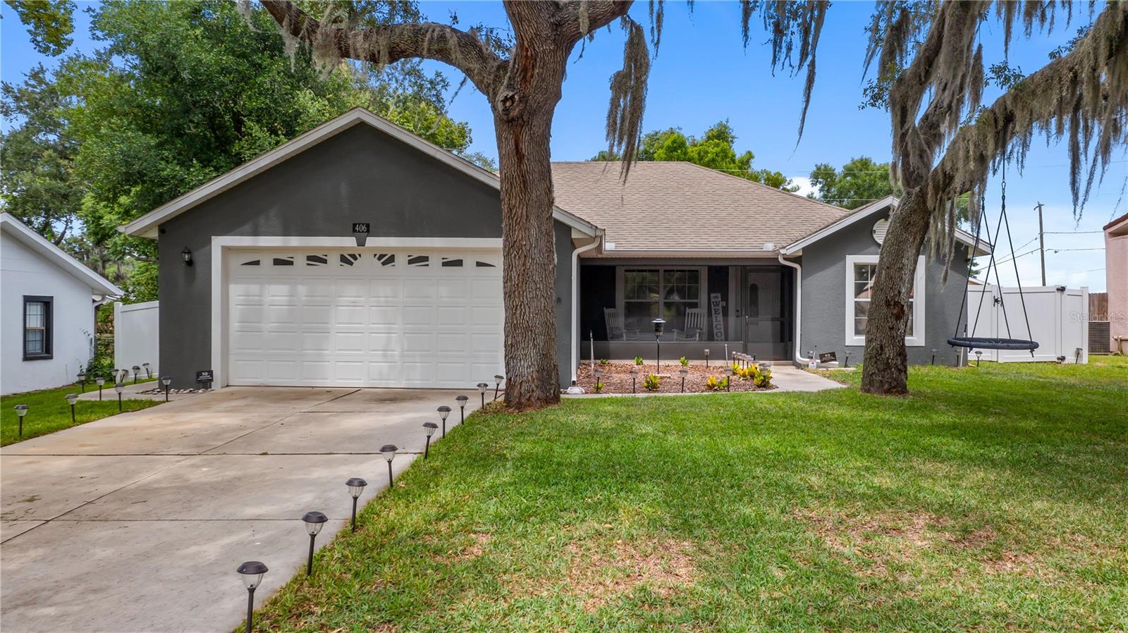 Welcome to your next chapter in the heart of charming Howey-in-the-Hills, where small-town charm, modern updates, and freedom from HOA restrictions come together.

This beautifully maintained 3-bedroom, 2-bath home with a versatile office/den offers the flexibility of a potential 4th bedroom and is truly move-in ready. From the moment you step inside, you'll appreciate the bright, open floor plan designed for both everyday living and effortless entertaining. The spacious kitchen is the centerpiece of the home, featuring abundant cabinetry, generous counter space, granite countertops installed in 2022, and seamless flow into the living and dining areas.

The primary suite offers a relaxing retreat with dual sinks, granite countertops, and plenty of space to unwind. Luxury vinyl plank flooring runs throughout the home, with tile in the wet areas and absolutely no carpet.

Step outside and discover a property that's as functional as it is inviting. The fully fenced backyard features dual access gates, making it easy to store a boat, trailer, or recreational vehicles. Enjoy Florida living year-round from the screened front porch, screened rear porch, and expansive 12' x 30' patio. An 8' x 16' storage shed provides additional space for tools, hobbies, or outdoor equipment.

These major updates offer peace of mind: New Roof (June 2026) with transferable warranty, HVAC (2022), Water Heater (2022), Interior & Exterior Paint (2022), Tinted Windows for enhanced privacy and energy efficiency.
Location is everything, and this home delivers. Just minutes from the Howey boat ramp and the beautiful Harris Chain of Lakes, boating and fishing adventures are always within reach. You'll also enjoy convenient access to Publix, restaurants, shopping, the Florida Turnpike, and some of Central Florida's most popular destinations
Whether you're looking for room to grow, space for your toys, or simply a beautifully updated home without HOA fees, opportunities like this don't come around very often. Schedule your private showing today and experience the lifestyle you've been searching for.
