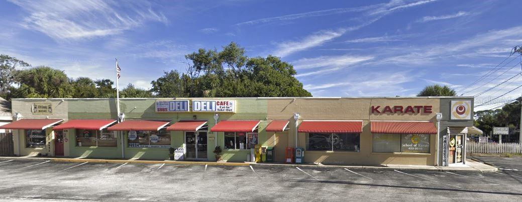 Zoned Edgewater B-3 Highway Commercial.  This property is located on high traffic US #1 and Park Avenue, one block from City Hall and the Indian River.  Currently, there are 3 businesses located in this retail center. Total lot SF (from the survey) 13,739 SF.
Current rental income $3,462 monthly.  Blue Mule just began a new 5-year lease, other two businesses are month to month but wish to remain and have been there for decades.
Blue Mule Deli is also listed for sale, (business only)  for $125,000. ;Water: City