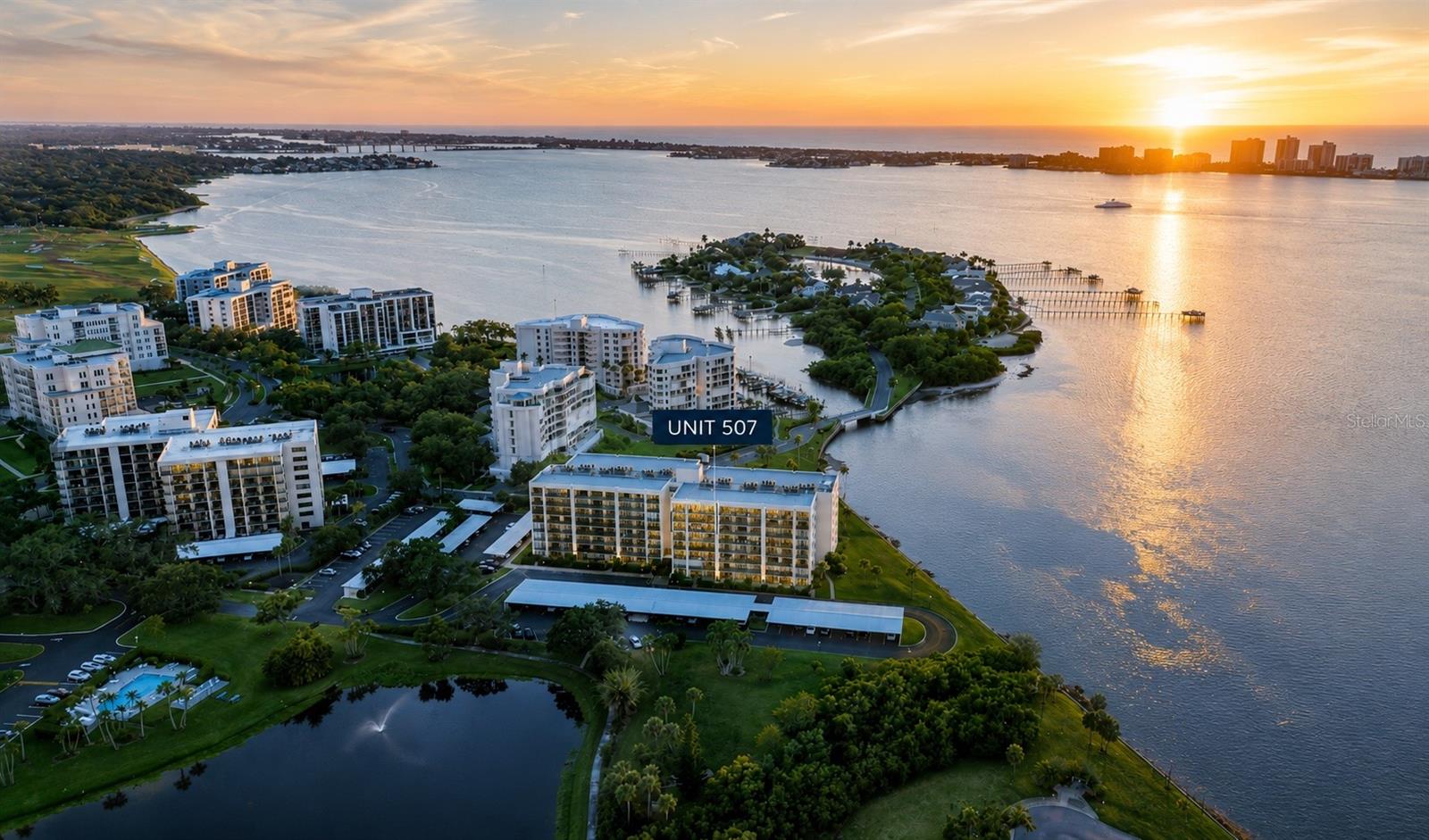 Virtually Staged. Welcome to 100 Oakmont Lane #507, an updated corner condominium for lease in the highly sought-after, gated Belleair Country Club community.

This bright and inviting 2-bedroom, 2-bathroom residence offers water views, extra windows, abundant natural light, and added privacy that only a corner unit can provide. Step onto your private balcony and relax as you take in peaceful views of Harold Lake and the Intracoastal Waterway. It's the perfect spot to enjoy your morning coffee, watch the birds, or unwind at the end of the day.

Inside, you'll find fresh paint throughout, smooth ceilings with the popcorn texture removed, and a clean, modern feel that's ready for immediate occupancy. The kitchen has been refreshed with tasteful updates, creating a functional space that's ideal for everyday living. Covered parking (#507) is included for your convenience.

Residents enjoy a beautifully renovated waterfront clubhouse and a heated community pool maintained at a comfortable 86 degrees year-round, all overlooking the Intracoastal Waterway.

If you're looking for an active country club lifestyle near Belleair Country Club and Morton Plant Hospital.

The location is hard to beat. You're just minutes from Clearwater's beautiful Gulf beaches, great restaurants, shopping, Morton Plant Hospital, one of the area's premier medical centers, and both Tampa International and St. Pete Clearwater International airports.

If you're looking for a peaceful waterfront community with resort-style amenities and an unbeatable Belleair location, this home is ready for you.