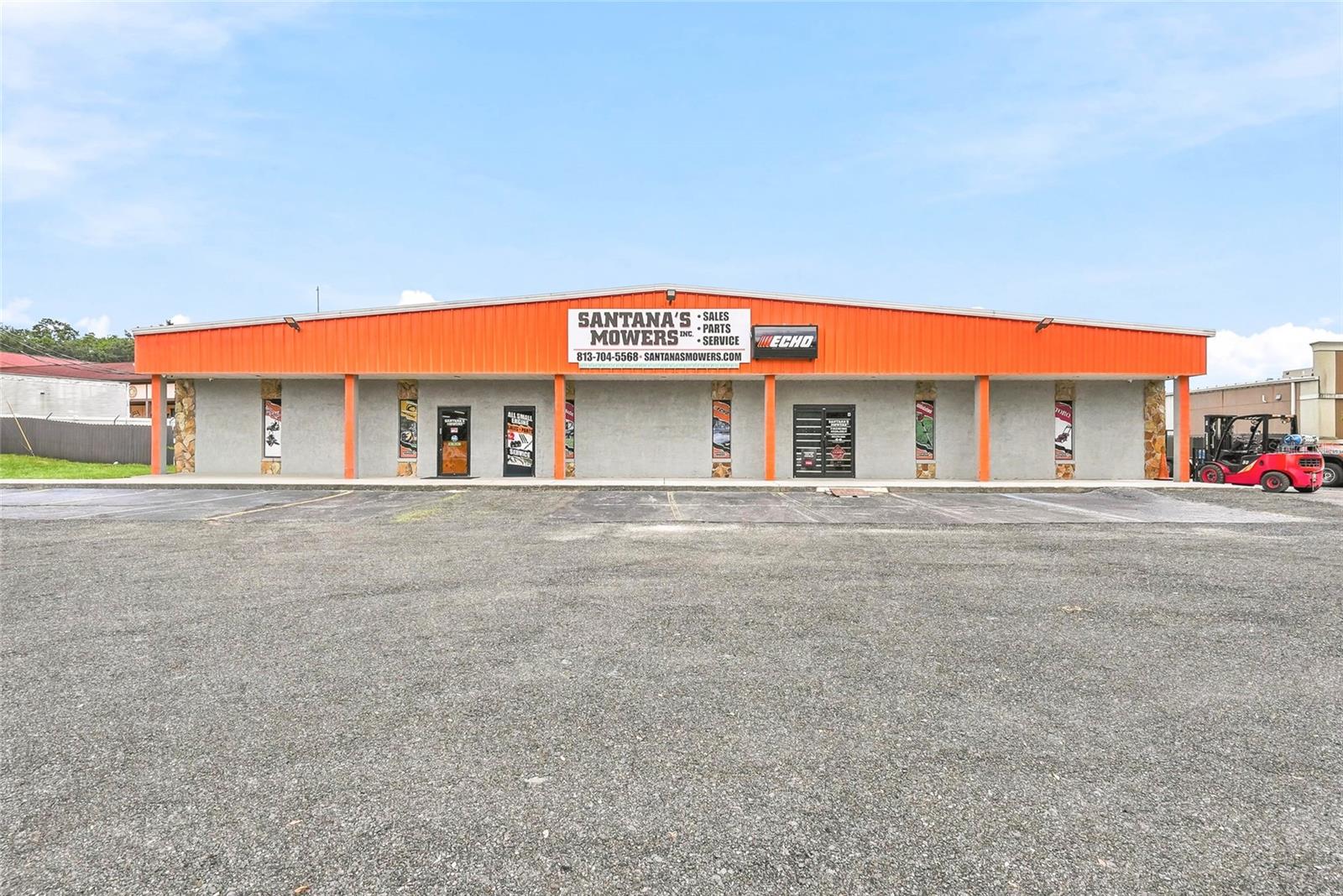 Exceptional opportunity to own a 12,000+ SF commercial office/retail/warehouse building situated on approximately 1.8 acres (MOL) with over 200 feet of prime Highway 92 frontage. The property features two separate entrances from Highway 92, providing excellent accessibility, visibility, and traffic exposure. Offering approximately 5,000 SF of heated office/retail space and 7,000 SF of warehouse space, the flexible layout is ideal for a wide variety of commercial and industrial uses. The building has been extensively remodeled and freshly painted inside, providing a clean, updated, and move-in-ready environment. Constructed of solid block and stucco with a durable steel roof, the property also features 20+ paved parking spaces, multiple storefront entrances, and a 60' x 25' steel carport located behind the building, offering additional covered storage or workspace. The sale includes the established Santana Mower Repair business, creating a rare turnkey opportunity for an owner-user looking to acquire both the commercial real estate and a successful operating business. The property's excellent highway visibility, versatile floor plan, and strategic location make it an outstanding investment for a variety of commercial operations. Schedule your private showing today to explore the many possibilities this exceptional property has to offer.