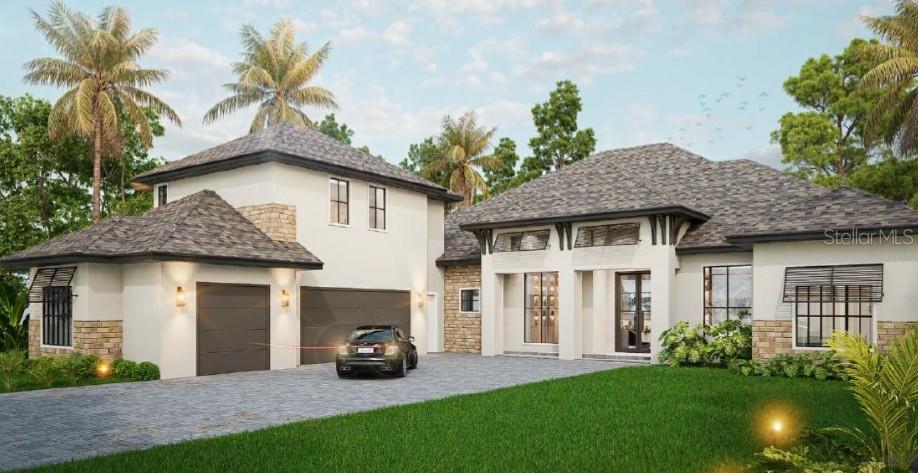 Under Construction. Designed to inspire from the moment you arrive, this newly constructed Naples Model by Davila Homes is a refined estate residence that balances timeless architecture with refined modern living, all within the gates of Bella Collina. A striking stone-accented façade, iron front door, and elegant paver drive set the tone for the elevated lifestyle that awaits inside.

The interior unfolds with intention, offering a flowing yet thoughtfully defined layout that allows each space to feel both connected and distinct. Expansive living areas are enhanced by tray ceilings, designer lighting, and wide-plank engineered hardwood flooring that carries warmth and continuity throughout the home. Just beyond the foyer, a separate dining room provides an inviting setting for intimate dinners and special gatherings—an elegant space designed to host moments that linger long after the meal is finished.

At the heart of the home, the chef’s kitchen is both beautiful and functional, anchored by custom shaker cabinetry, paneled Fisher & Paykel appliances, a statement hood, and an oversized waterfall island that naturally draws people together. The open connection to the main living area creates an effortless flow for entertaining, while still preserving the character of each individual space.

The primary suite is a private sanctuary, offering a calm retreat from the day with serene views and a spa-inspired bathroom designed for relaxation. A freestanding soaking tub, expansive walk-in shower with rain head, dual vanities, and carefully curated finishes create a space that feels more like a luxury resort than a residence. A custom dry bar within the suite adds a refined, boutique-style touch that elevates everyday living.

Secondary bedrooms are generously proportioned, each with beautifully appointed en-suite baths, offering comfort and privacy for family and guests alike. Upstairs, a game room with its own wet bar provides a flexible retreat—perfect for movie nights, casual gatherings, or quiet moments away from the main living spaces.

Seamlessly extending the home’s living areas outdoors, the covered lanai and fully appointed summer kitchen create an inviting environment for alfresco dining and relaxed evenings, while the thoughtfully designed pool and outdoor spaces enhance the sense of privacy and escape.

Located within Bella Collina, one of Central Florida’s most distinguished private communities, residents enjoy a lifestyle defined by rolling hills, Tuscan-inspired architecture, and world-class amenities including a Sir Nick Faldo–designed championship golf course, spa and fitness center, tennis and pickleball courts, fine dining, and a vibrant social calendar—all just minutes from Montverde Academy and convenient to Orlando.

This is more than a home—it is a place where architecture, lifestyle, and everyday moments come together beautifully.