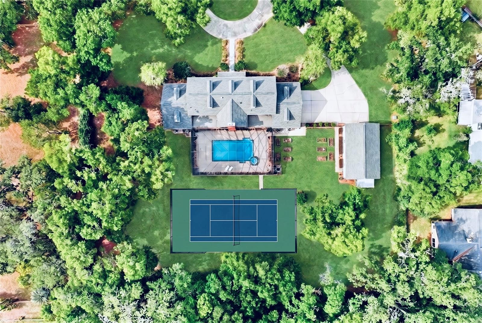 Virtually Staged. BACK ON MARKET TO NO FAULT OF SELLER OR HOME. BUYER DISAPPEARED DAY OF CLOSING! Tucked behind a canopy of mature trees along one of Ocala’s most iconic corridors, 4940 E Fort King Street is not just a residence—it’s a statement of legacy, discretion, and timeless refinement.


Set on 4.5 private acres, this stately estate evokes the quiet confidence of old-world wealth, where scale, symmetry, and thoughtful craftsmanship draped in custom millwork not often seen in Florida take center stage. A grand entrance welcomes you with an architectural staircase that immediately sets the tone—elegant, commanding, and unforgettable.



The main residence offers six generously appointed bedroom suites, each designed with privacy and comfort in mind. In a rare and whimsical twist, every closet conceals a hidden room—an unexpected detail that blends charm with function, perfect for private retreats, dressing lounges, or imaginative spaces.



Designed for both grand entertaining and intimate living, the home features formal living and dining rooms, along with a series of flexible spaces ideal for a refined office, private library, wellness room and media lounge. The gourmet kitchen serves as the heart of the home, seamlessly connecting to the main living areas and inviting gatherings that feel both effortless and elevated. The primary on the main floor encompassing one side of the home makes a grand statement with floor to ceiling windows, a modern restyled spa bathroom that will make you never want to leave and privacy that you deserve.



Outdoors, the estate transforms into a secluded sanctuary. A resort-style pool, recently resurfaced and enhanced with updated Pentair systems, offers a tranquil escape framed by expansive green space and total privacy—perfect for quiet mornings or sunset entertaining.



Modern enhancements have been carefully integrated without compromising the home’s classic appeal, including a new roof, four NEW HVAC systems, custom window treatments, and GAF solar shingles, delivering both efficiency and forward-thinking sustainability. The property is gated and fully fenced complemented by a beautifully appointed guest house, complete with a full kitchen, private laundry, and spacious accommodations—ideal for extended family, guests, or staff.



This is a home for those who appreciate not just square footage—but substance, presence, and quiet luxury. A rare offering in the heart of Ocala, where estate living meets enduring style.