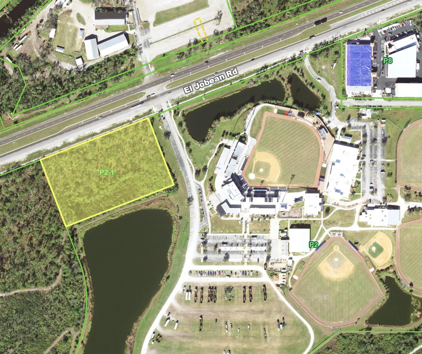 Prime opportunity to acquire 5.1 acres of CG zoned commercial land on El Jobean Road (SR 776). The property is adjacent to the Charlotte Sports Park, which is the home of the Tampa Bay Rays training facility. Phase One of West Port is across SR 776 which will have the 1,943 new residential units with a total of 3,364 units at full build-out. The Charlotte County Fairgrounds is also across the highway and hosts the Charlotte County Fair and concerts and many other venues throughout the year. CG zoning allows for a wide range of uses serving West Port and greater Port Charlotte, with direct access from El Jobean Road.