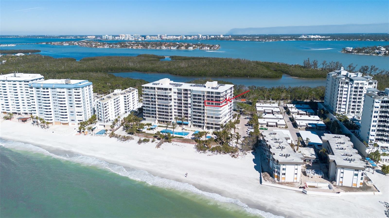 Experience luxury living in this 2-bedroom + den, 3-bath end-unit condo at the prestigious L’Elegance on Lido Key, offering breathtaking panoramic views of the Gulf of Mexico and Bay.
Start and end your days with stunning sunrises and sunsets from expansive balconies. This elegantly designed residence features marble flooring, a spa-inspired primary suite, custom closets, and fresh paint throughout, blending style with comfort.
As an end unit, this condo offers added privacy and an abundance of natural light. L’Elegance boasts world-class amenities, including a lap pool, fitness center, Har-Tru tennis courts, gated security, and assigned underground parking. Ideally located, it’s just a short walk to St. Armands Circle and a quick drive to downtown Sarasota, offering a perfect balance of sophistication, relaxation, and convenience.