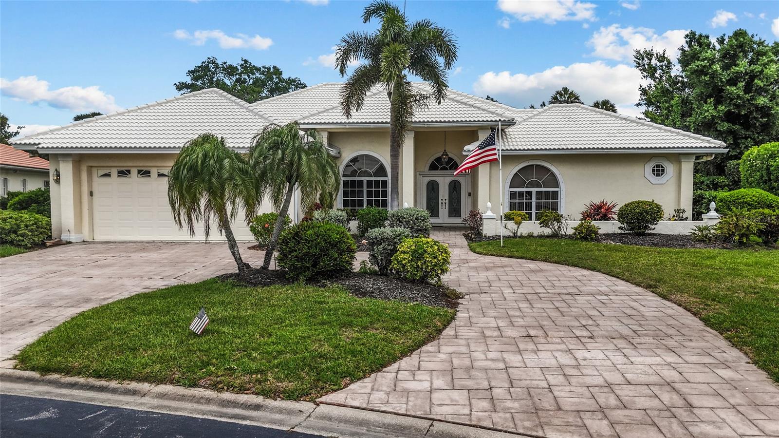 Welcome to this beautifully maintained 3-bedroom, 3-bath home POOL HOME, offering 3,062 sq ft of spacious living in the quiet, gated community Plantation Woods. Designed with both comfort and functionality in mind, this home features a split floor plan and vaulted ceilings throughout, creating an open and airy feel. The home offers multiple living and entertaining spaces, including a separate formal dining room and an additional living area, along with a generous family room off the kitchen that boasts a cozy gas fireplace. The updated kitchen is equipped with granite countertops, solid wood cabinetry, and flows seamlessly into the main living space. The large primary suite is a private retreat with direct access to the pool, two walk-in closets, and a spacious en-suite bath complete with a walk-in shower and soaking tub. Step outside to the expansive screened lanai, where you’ll find a large pool with spa and a private, peaceful setting—perfect for relaxing or entertaining while enjoying the Southwest Florida lifestyle. Additional highlights include a spacious garage, low HOA fees, and an energy-efficient solar system. The solar system is part of a required lease that provides the benefit of reduced monthly utility costs and improved energy efficiency, offering long-term savings and reliability. Optional membership is available at the Plantation Golf & Country Club, featuring two championship golf courses, tennis and pickleball courts, bocce, a Jr. Olympic pool with tiki bar, and a full-service restaurant with year-round live entertainment and social events. Conveniently located near Wellen Park, Historic Downtown Venice, and Gulf Coast beaches, this home offers the perfect blend of space, privacy, and lifestyle.