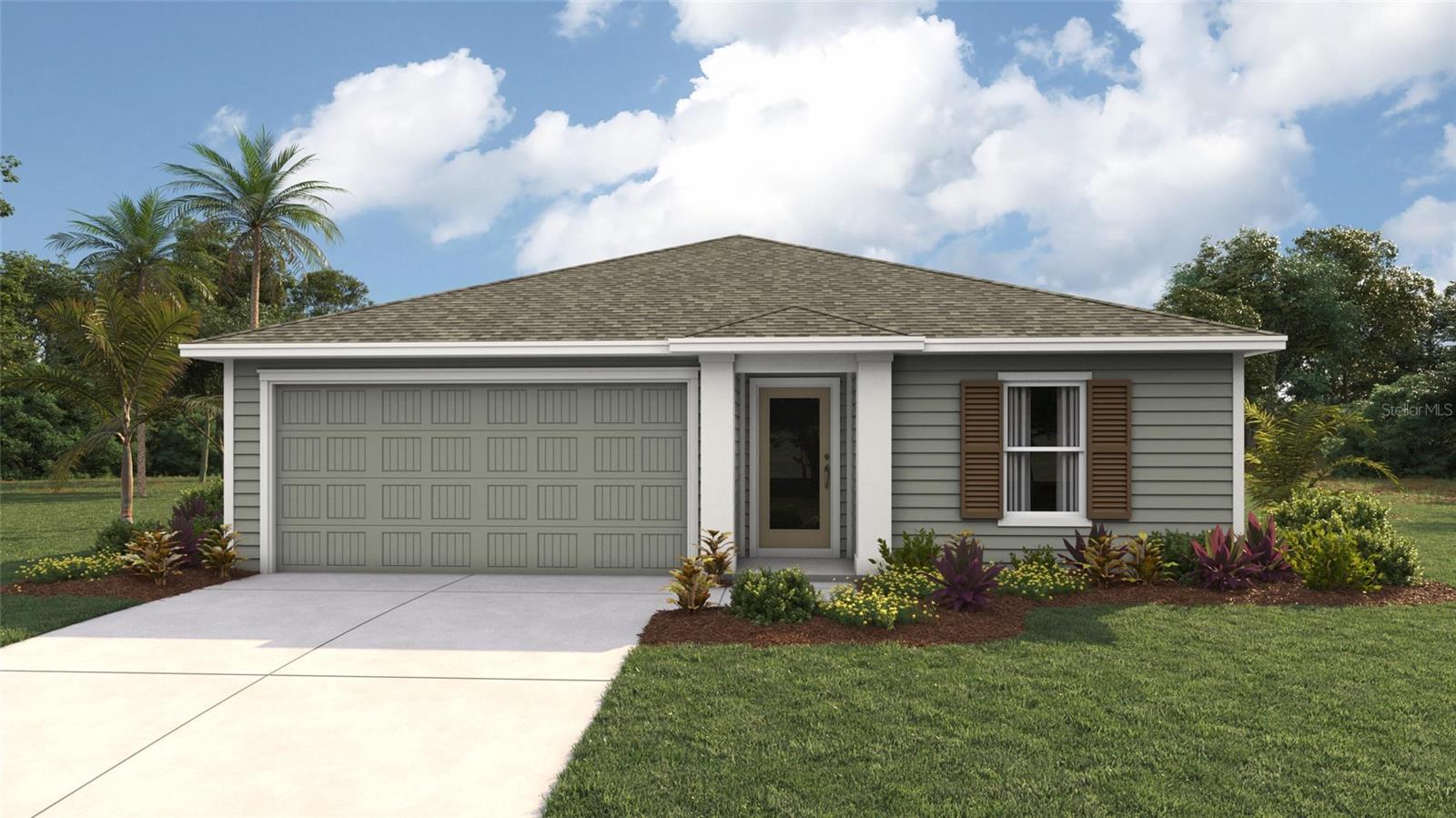 Under Construction. This single-story, 3 bedroom, 2 bathroom home features an open concept floorplan that optimizes living space. The spacious kitchen overlooks the great room, dining area, and outdoor patio. The kitchen comes full equipped with stainless-steel appliances including a built-in dishwasher, range, and microwave. The primary suite is located towards the back of the home, featuring a spacious walk-in closet and ensuite bathroom with double vanity sinks. Two additional bedrooms are located towards the front of the home and share a bathroom across the hall. Pictures, photographs, colors, features, and sizes are for illustration purposes only and will vary from the homes as built. Home and community information including pricing, included features, terms, availability and amenities are subject to change and prior sale at any time without notice or obligation. CRC057592.