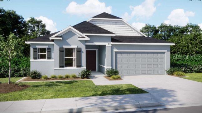 Pre-Construction. To be built. Step into the Drexel, a beautifully designed four-bedroom home where spacious living, modern finishes, and thoughtful details come together to create a home that feels both stylish and inviting. From the moment you enter through the covered front porch, a welcoming foyer leads into a bright, open layout designed to maximize both comfort and functionality. Two spacious secondary bedrooms are located at the front of the home and share a full bath, creating a private wing with exceptional convenience.

At the heart of the home, the open-concept living area is designed for effortless everyday living and entertaining. The kitchen is the true centerpiece, featuring quartz countertops, soft-close cabinetry, a large center island, a generous pantry, and a full suite of appliances, including an ENERGY STAR refrigerator. It flows seamlessly into the bright dining nook and expansive Great Room, while sliding glass doors extend the living space to the covered lanai, creating the perfect setting for indoor and outdoor enjoyment.

Privately positioned at the rear of the home, the owner's suite provides a peaceful retreat with a spacious walk-in closet and a beautifully appointed bath featuring an oversized walk-in shower, dual quartz vanities, and soft-close cabinetry. A fourth bedroom near the rear of the home includes a built-in closet, making it ideal for guests, a home office, or flex space. The laundry room is conveniently located just behind the kitchen with direct access to the 2-car garage.

Built with quality and efficiency in mind, the home also includes insulated windows, architectural shingles, professional landscaping, and an irrigation system. Everyday convenience continues with a Smart Home Package featuring a Ring Video Doorbell, Smart Thermostat, Keyless Entry Smart Door Lock, and DEAKO Smart Switches. A full builder warranty provides added peace of mind.

Life in Citrus Springs is just as impressive as the home itself. Ideally located north of Tampa, west of Ocala, and south of Gainesville, this peaceful deed-restricted golf course community features two golf courses, a country club, tennis courts, a community park with a baseball diamond and playground, plus a library and community center with daily activities. With no HOA or CDD fees, Citrus Springs combines natural beauty, recreation, and exceptional value, making it a place you'll love coming home.