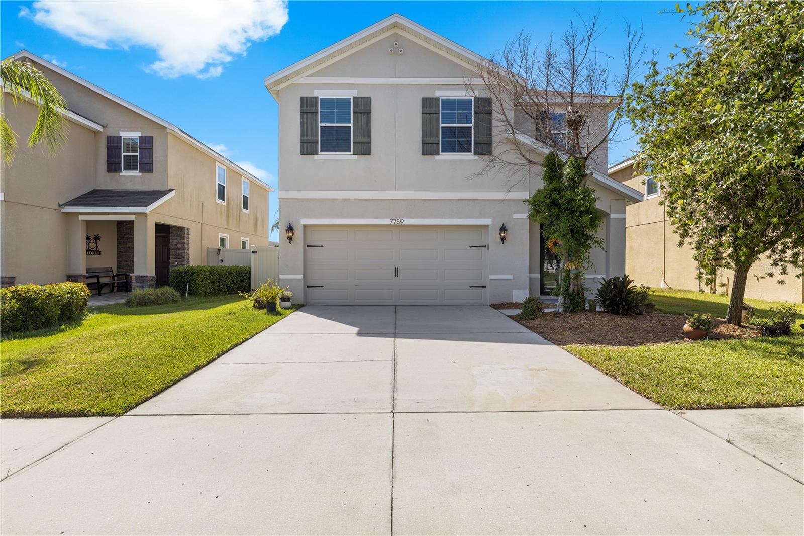 Built in 2017 and meticulously maintained, this move-in-ready five-bedroom, three-bathroom pool home in Epperson Ranch offers a thoughtfully designed floor plan, a fully fenced backyard, Tesla solar panels, a Tesla Powerwall battery backup system, and access to the world-famous Metro Lagoon. The Tesla solar and Powerwall system will be paid off by the seller at closing, allowing the new owner to enjoy the benefits without assuming a solar loan. The first floor features an open-concept living room, dining area, and kitchen, creating a spacious and inviting setting for everyday living and entertaining. The kitchen offers ample cabinet space and a large walk-in pantry, while a generously sized first-floor bedroom is conveniently located near a full bathroom, making it ideal for guests, a home office, or multigenerational living. Upstairs, a spacious loft provides additional flexible living space and connects four bedrooms, including the oversized primary suite. The primary suite features a private en-suite bathroom with dual sinks and a walk-in shower, along with an impressive walk-in closet featuring extensive custom wood shelving, multiple hanging areas, pull-out drawers, display shelves, integrated lighting, and a window that provides natural light. Three additional upstairs bedrooms share a well-appointed full bathroom with dual sinks and a walk-in shower, while the conveniently located upstairs laundry room adds everyday functionality. Sliding glass doors lead to a private backyard oasis complete with a beautiful in-ground swimming pool, in-ground spa, and fully fenced yard, providing the perfect setting for relaxing, entertaining, and enjoying the Florida lifestyle. Epperson Ranch is a golf cart community where residents enjoy access to Metro Lagoon, scenic walking trails, parks, playgrounds, and resort-style amenities. With low HOA fees and convenient access to shopping, dining, schools, medical facilities, and major highways, this five-bedroom Epperson Ranch pool home offers an exceptional combination of space, energy efficiency, lifestyle, and location. Don’t miss the opportunity to own this beautifully maintained home in one of Wesley Chapel’s most desirable lagoon communities.