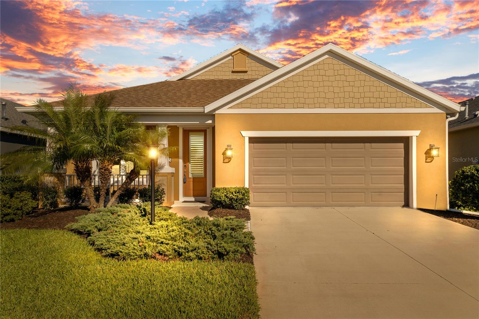 Virtually Staged. A beautifully designed 3-bedroom, 2-bathroom home with an additional den or flex space, located in the highly sought-after gated community of Magnolia Pointe in Sarasota. From the moment you enter, you'll appreciate the bright and airy ambiance, enhanced by newly installed plantation shutters and abundant natural light flowing throughout the open floor plan. A versatile den on the left offers the perfect space for a home office, reading nook, or creative space. Continue down the hall, and the home opens into an inviting kitchen featuring a large island and beautiful granite countertops, a stylish tile backsplash, and a gas stove ready for your culinary creations. The open layout flows effortlessly into the dining area and spacious living room, where tray ceilings add an elegant touch. Sliding doors to the extended screened-in lanai are ideal access for outdoor relaxing or entertaining. There's also an outdoor gas line, ready for your future outdoor kitchen dreams. Mature, lush landscaping surrounds the backyard, offering natural privacy and a serene backdrop for your morning coffee or evening gatherings. The spacious primary bedroom offers a peaceful retreat, complete with a large walk-in closet and an en-suite bathroom featuring a double sink vanity and a roomy, spa-like shower. Located in a gated community, you'll enjoy both security and a sense of tranquility. Plus, this home is a short drive from Sarasota's world-renowned beaches, the upscale shopping and dining of University Town Center Mall, and an array of local shops and restaurants. Everything you need for the ultimate Florida lifestyle is right at your fingertips.