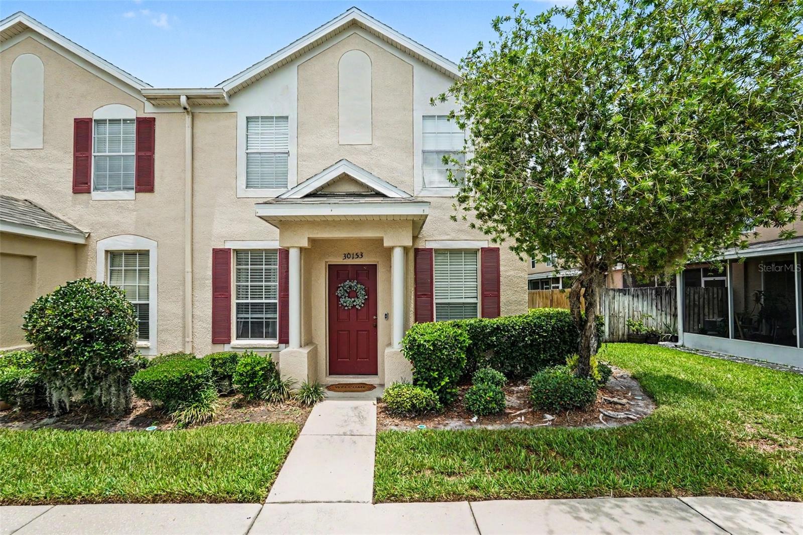 Honey stop the car! This is the one! Beautiful townhome in the desired Meadow Pointe II community. Gated community in the heart of
Wesley Chapel. New Buyer will enjoy peace of mind with New Roof (2020), New AC (2021), New Water Heater (2022). Beautiful laminate
floors throughout home, with tile in kitchen and bathrooms. Enjoy cooking and entertaining in your upgraded kitchen complete with
stainless steel appliances and granite countertops. Screened in covered porch over looking your very own pond - Great Feature! End unit
with NO CARPET. Home comes equipped with washer & dryer and a 2nd Master Bedroom for your convenience. Great location, excellent
schools, close to shopping, outdoor malls, entertainment and more! Schedule your showing today, won't last