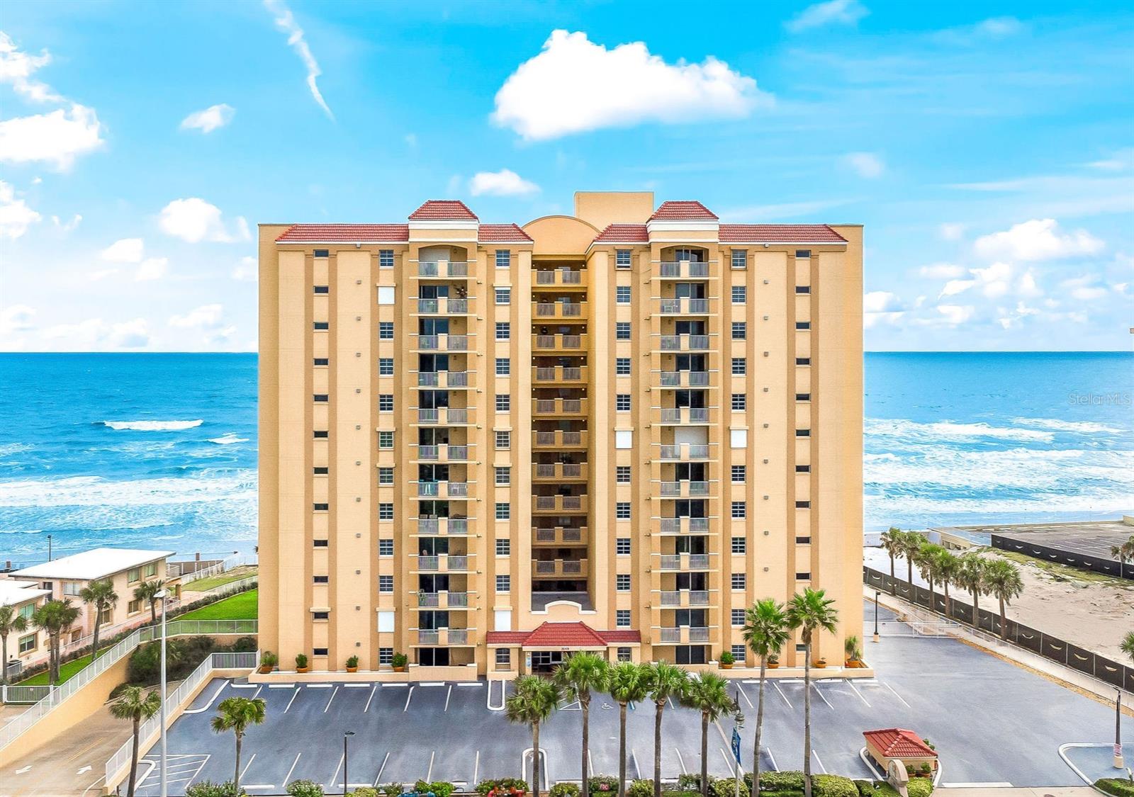STUNNING 3 BEDROOM 3 BATH CONDOMINIUM HOME WITH BREATHTAKING COASTAL VIEWS FRONT AND BACK. THIS MODERN MASTERPIECE DELIVERS UNRIVALED LUXURY AND PRIVACY WITH ONLY 59 UNITS IN THE COMMUNITY. EVERY INCH IS DESIGNED TO IMPRESS WITH A MAGNIFICENT CHEF INSPIRED KITCHEN PLANNED FOR ENTERTAINING WITH A15' GRANITE MULT-TIERED BAR OVERLOOKING THE SPACIOUS GREAT ROOM. THE NEUTRAL WOOD CABINETRY AND MODERN BACKSPLASH GIVE WAY TO A BREAKFAST AREA AND SUNSET BALCONY. STUNNING LVP FLOORING THOUGHT THE LIVING AREAS AND NEWLY UPGRADED CHIC CONTEMPORARY BATHS EMPHASIZE THE VALUE OF THIS MODERN REMODEL. THE PRIMARY SUITE STUNS WITH AN OVERSIZED WALK-IN CLOSET, BEAUTIFUL OCEAN VIEWS WITH OCEANFRONT BALCONY ACCESS. THE EXCLUSIVE AMENITIES SHOWCASE A RESORT-STYLE POOL AND HOT TUB FOR YEAR-ROUND ENJOYMENT. THE OCEANFRONT FITNESS CENTER AND CLUBROOM ARE PURE PERFECTION. WHILE THE ENTRY LOBBY, SECURE PARKING GARAGE AND STORAGE SPACE ARE PRIZED CONVENIENCES. THE 3 MONTH MINIUM RENTAL ENHANCES THE PRIVACY!