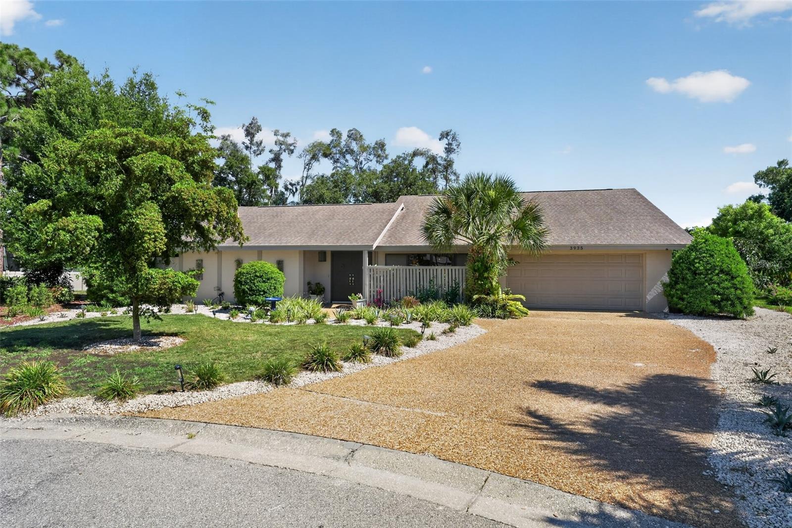 Welcome to this beautifully updated 3-bedroom, 2-bathroom pool home offering 2,140 square feet of comfortable living space on an oversized 0.4-acre lot in the highly desirable Country Place neighborhood. Perfectly situated just 3 miles from Siesta Key Beach and only steps from the Legacy Trail, this home combines an exceptional location with thoughtful modern updates. Inside, you'll find a light-filled split floor plan featuring soaring cathedral ceilings and an inviting open-concept kitchen and family room designed for effortless everyday living and entertaining. The remodeled kitchen and bathrooms provide stylish finishes and contemporary comfort throughout. Step outside to your own private Zen retreat, where lush surroundings and tranquil outdoor spaces invite relaxation. The backyard oasis features a sparkling gunite pool, elegant paver decking, and a newly re-screened lanai—offering the perfect setting to unwind, recharge, and enjoy Florida's year-round sunshine. Major updates provide peace of mind, including a New Roof 2019, New HVAC 2024, New blown insulation 2025, New stove 2025, New dishwasher 2024, New garbage disposal 2025, New microwave 2025, AC ducts sealed 2025, remodeled interior, and fresh exterior paint just four years ago. Conveniently located near premier shopping, dining, and recreation, this move-in-ready home presents an exceptional opportunity to enjoy the best of Sarasota living while embracing a relaxed, resort-style lifestyle.