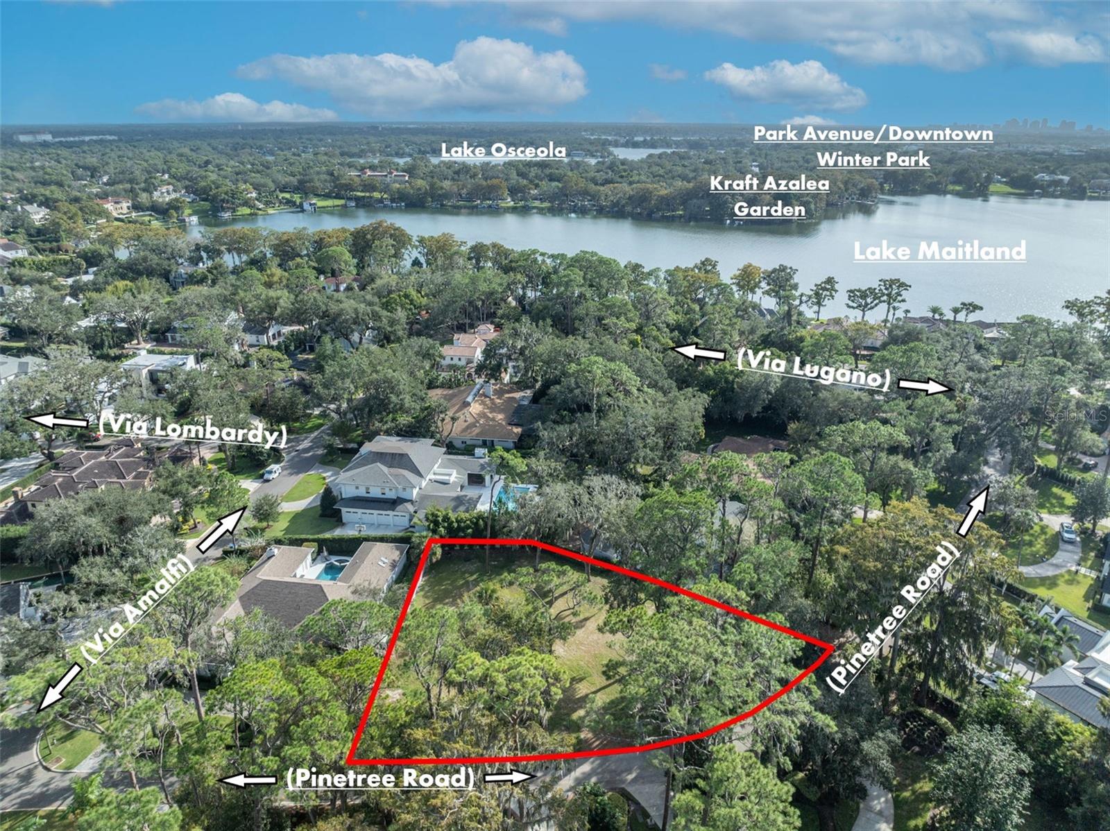 One of the last remaining opportunities to build on a truly exceptional street in the Winter Park Via’s, this .48-acre homesite offers a fantastic combination of a prime location, a large lot, and surrounded but gorgeous homes. The lot is cleared and ready to build! 
The current owners have thoughtfully commissioned architectural plans by renowned Winter Park architect Gary Hancock. With the Seller's impeccable taste and luxurious finishes, every detail was meticulous designed. The architectural and interior design plans could provide a jump start on your new stunning custom home. While plans are available, buyers also have the flexibility to bring their own vision to life.
Ideally located just minutes from Park Avenue and surrounded by some of Winter Park’s most beautiful lakefront homes, this homesite also enjoys close proximity to the Winter Park Racquet Club, Kraft Azalea Garden, Phelps Park, and the Winter Park YMCA. Zoned for top-rated schools including Dommerich Elementary, Maitland Middle, and Winter Park High.
A truly special opportunity to create a custom residence in one of Winter Park’s most coveted settings.