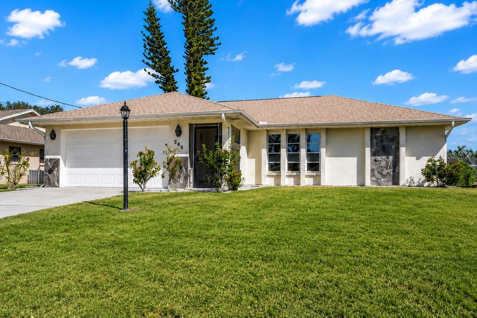 A gem in Rotonda West at this price point should not be missed.  Featuring 1759 sq ft of living space as an 2 bedroom, 2 bath split floor plan with a 2 car garage.  NO FLOOD INSURANCE REQUIRED (FLOOD ZONE X), and a MASSIVE Bonus Room 19X19 area.   Located in the highly desirable, deed-restricted community of Rotonda West Pebble Beach. Boasting a flowing open floor plan living room, vaulted ceilings and large windows that fill the space with natural light. Updated kitchen with bar and bay window dining area that opens through glass sliders to the bonus room.  There’s a formal dining area, off the kitchen, offering an open space perfect for hosting memorable dinners. The bonus room previously served as an office and a third guest suite. The primary bedroom offers plenty of space and privacy for peaceful nights with an ensuite bathroom, and private glass sliders that allow entry to the bonus room. Enjoy peace of mind with a new roof 2023, low HOA fees, and a fully fenced backyard that comes with plenty of space to add a private pool. Nestled in a prime location, where you're just minutes away from golf courses, scenic walking trails, parks, and from the pristine Gulf beaches of Boca Grande and Manasota Key. This home is well-maintained and ready for your personal style touches.