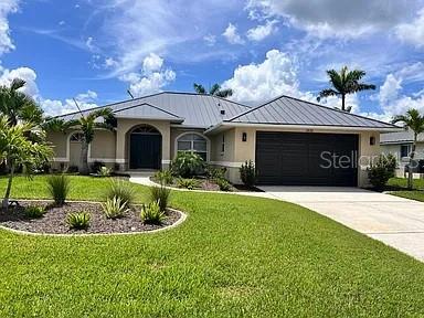 Welcome to Punta Gorda Isles where you will find this luxurious three bedroom, two bath, two car garage pool home. This sailboat-access, waterfront property is offered fully turnkey for 6 month plus to annual lease—just bring your personal belongings and settle in. From the moment you step through the front door, your eyes are immediately drawn to the beautiful pool deck area and gulf access canal beyond.  Enjoy the ease of keeping your power boat or sail boat dockside for quick access to beautiful Charlotte Harbor, or the explore the many attractions that make downtown Punta Gorda so desirable by car or bicycle.
Dining, shopping, golf, and entertainment are all just moments away. This distinguished home is waiting for a special resident who understands that this is more than a home—it's a lifestyle. Pool care and lawn maintenance are included inn the monthly rate!! Pets are welcomed upon approval and deposits paid. This is a deed restricted neighborhood.
