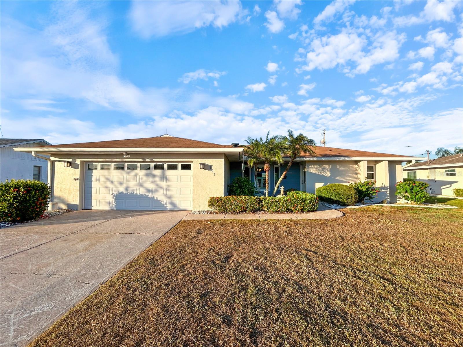 ***Price Reduction*** Back on the Market***
Welcome to one of Florida's top rated over 55 Retirement communities. ***NO HOA or CDD FEES*** This spacious home has 2 bedrooms, 2 full baths, separate living room/dining room, upgraded stainless steel appliances along with eat in kitchen. The attached 2 car garage also has full size washer and dryer for all your laundry needs also handy utility sink. Primary Bedroom has walk in closet along with linen closet. Enjoy your Florida Room for morning coffee, taking in the oversized backyard that backs up to the old North Golf Course, which has been closed down form many years. You can also enjoy the brick patio for lounging in the sun or reading your favorite book. The good news is no back yard neighbors. Easy access to area beaches, close proximity to Tampa, hospitals, entertainment and shopping. Golf carts are a major mode of transportation in the Sun City area. The amenities and clubs associated with this community is second to none. Come check out this amazing community and all it has to bring to you and your family.
