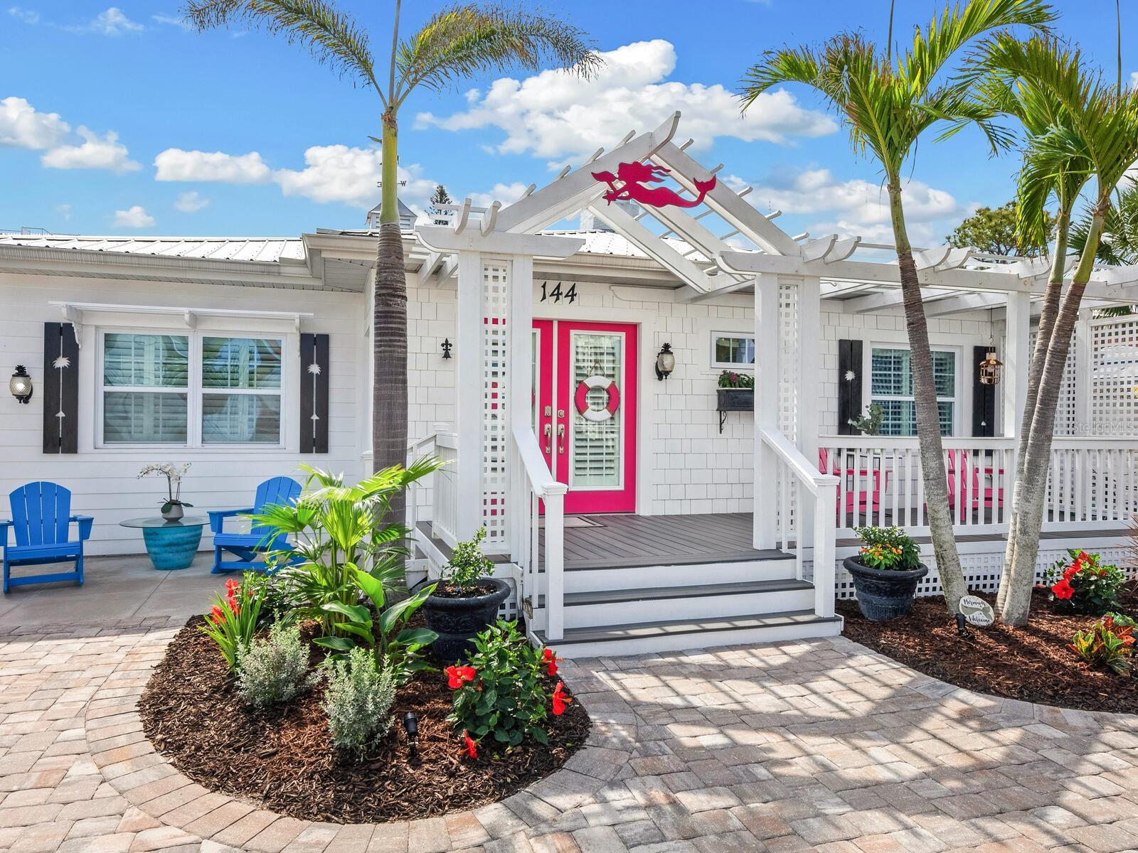 ACCEPTING BACK-UPS! Move-in ready! Gorgeous main house is a three-bedroom, three-bath home. There is also an attached one-bedroom, one-bath guest suite with private entrance, private deck, full kitchen, laundry and living room. Just half a block from Lido Beach, this beautifully updated beach house offers a blend of luxury, charm and modern convenience. Featuring high-end finishes throughout, the spacious open floor plan is filled with natural light, creating a warm and inviting coastal ambiance. The chef’s kitchen is a dream, boasting Bosch appliances, a Smeg gas stove, and a massive island that seats more than six. A split floor plan ensures privacy, with the primary suite serving as a retreat, complete with a spa-like bath, a freestanding soaking tub, a large walk-in closet and sliding doors leading directly to the pool. Two additional bedrooms provide comfort, one with an en-suite full bath and the other with a half bath and outdoor shower. The home features a gas fireplace and a wood-burning fireplace, real solid wood floors and marble in the baths. Outside, the heated swimming pool is surrounded by travertine pavers, lush tropical landscaping, a pergola and outdoor grill. A charming front porch and additional storage shed add to the home’s appeal. Additionally, the guest apartment provides excellent short-term rental income potential, as the property allows for a seven-day minimum rental. The location is unbeatable, just minutes from St. Armands Circle, known for its premier shopping, dining and entertainment. Outdoor enthusiasts will love the proximity to Ted Sperling Nature Park for kayaking and South Lido Park for trails and playgrounds. Whether as a primary residence, vacation home or investment property, this coastal retreat is a rare opportunity to own a piece of paradise near Lido Beach. Schedule your private showing today!