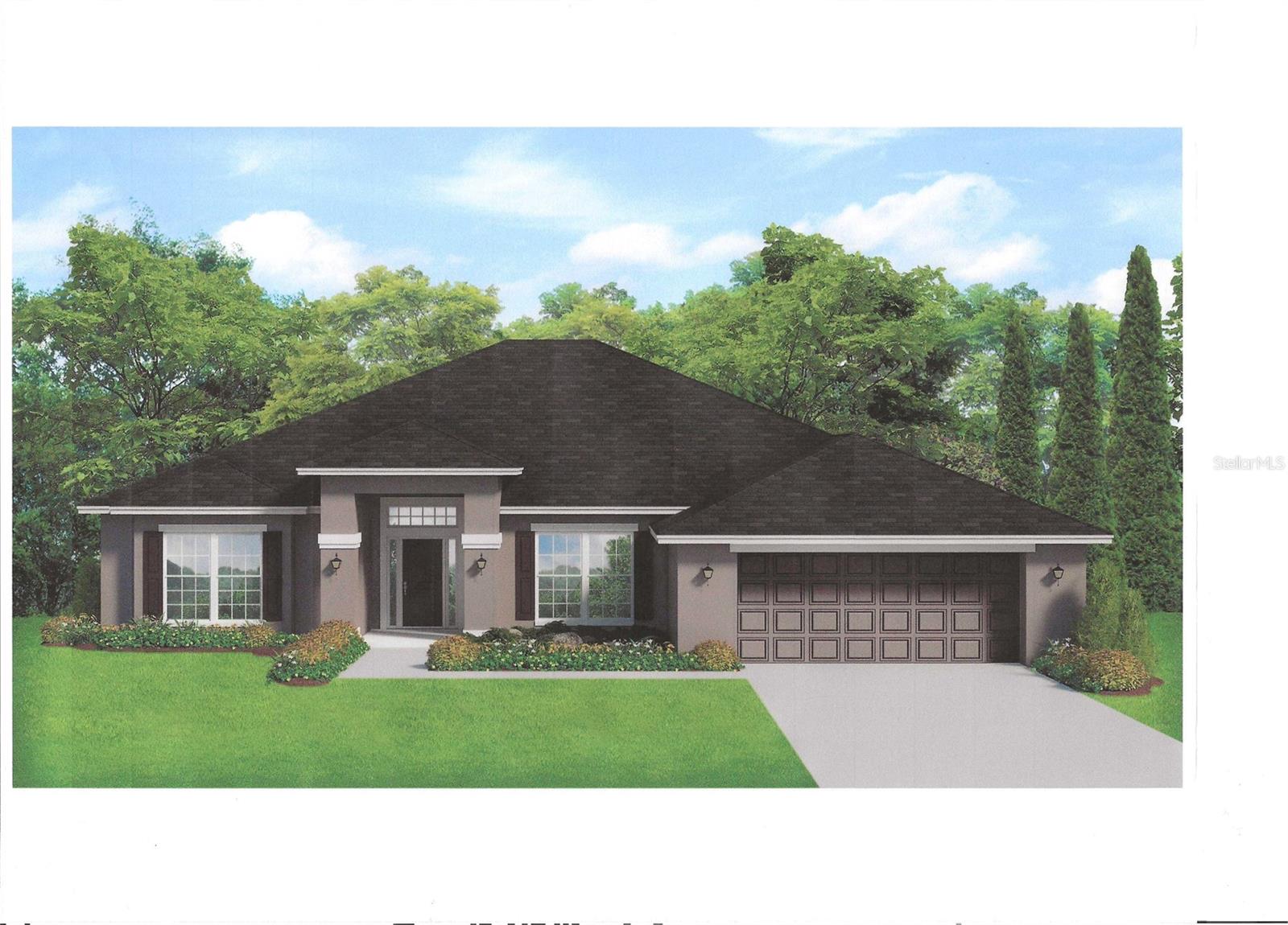 Under Construction. This spacious home has 4 bedrooms, 2 bathrooms, a FLEX room and a 2-car garage! Upgraded features include a separate tile shower with light ILO linen closet in the primary bathroom, a tray ceiling with crown molding in the primary bedroom, tile flooring everywhere except bedrooms, granite countertops, stainless steel appliances (microwave, dishwasher, range/stove), mini blinds in the 3 rear doors, interior double doors to the FLEX room/ formal living room and Brellin cabinets with pull bars. This home sits on .36 acres. Builder warranty.