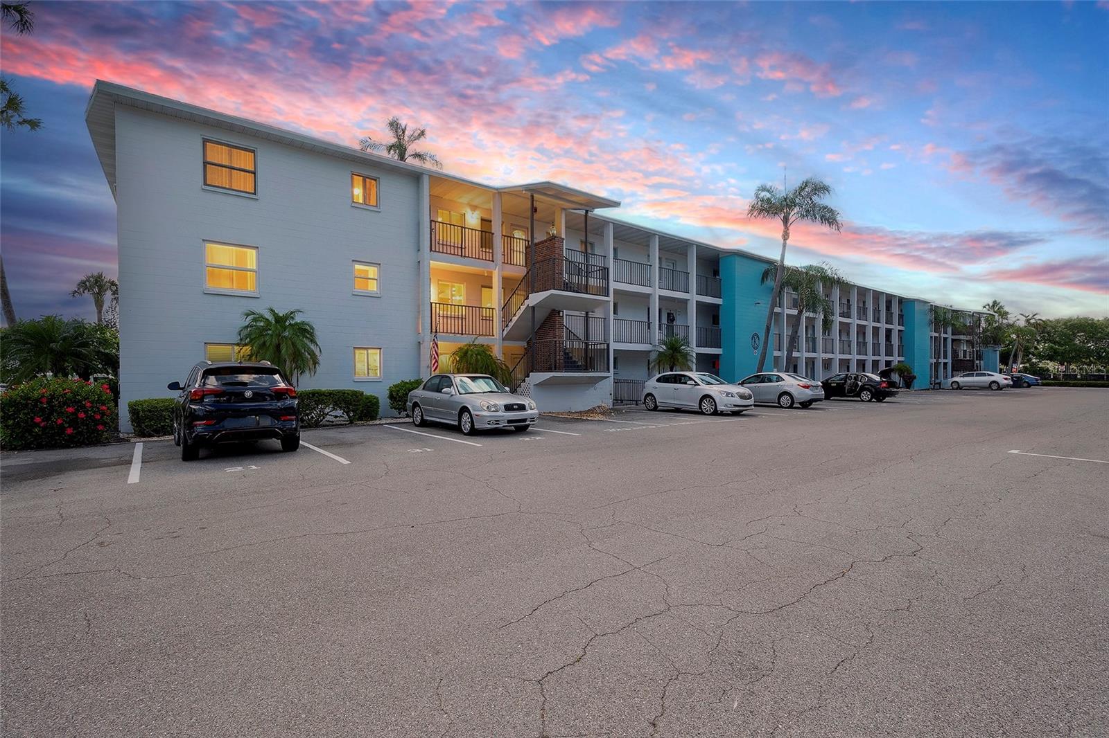 Welcome to your Florida-style retreat in the active 55+ community of Fourth Bayshore! This charming, turnkey, third-floor condo offers an effortless lifestyle designed for relaxation and fun from the moment you arrive. The home features large rooms throughout, including a two-bedroom, one-bathroom layout and a spacious living room/dining room combo perfect for entertaining friends and family. Convenience is key with your assigned parking space located just steps from the elevator, making it easy to transport groceries and luggage. Inside, start your mornings with fresh coffee on the screened-in lanai while overlooking lush, peaceful garden views. When you want to escape the Florida heat, dive into the sparkling community pool or challenge neighbors to a game on the shuffleboard courts. This prime location delivers the ultimate Florida lifestyle. You are situated just 20 minutes from the gorgeous, sugar-sand beaches of Anna Maria Island and minutes from plentiful local golf courses. For a day of culture, visit the historic Ringling Museum and grounds, or catch a world-class show at the Van Wezel Performing Arts Hall. You can also explore upscale shopping and dining at University Town Center, downtown Sarasota, or St. Armands Circle. Travel is a breeze with the Sarasota-Bradenton International Airport only 20 minutes away and Tampa International Airport just a 45-to-60-minute drive. All of this comes with a remarkably low monthly HOA fee of just $419, which covers cable, internet, and all exterior maintenance. Do not let this incredible opportunity pass you by!