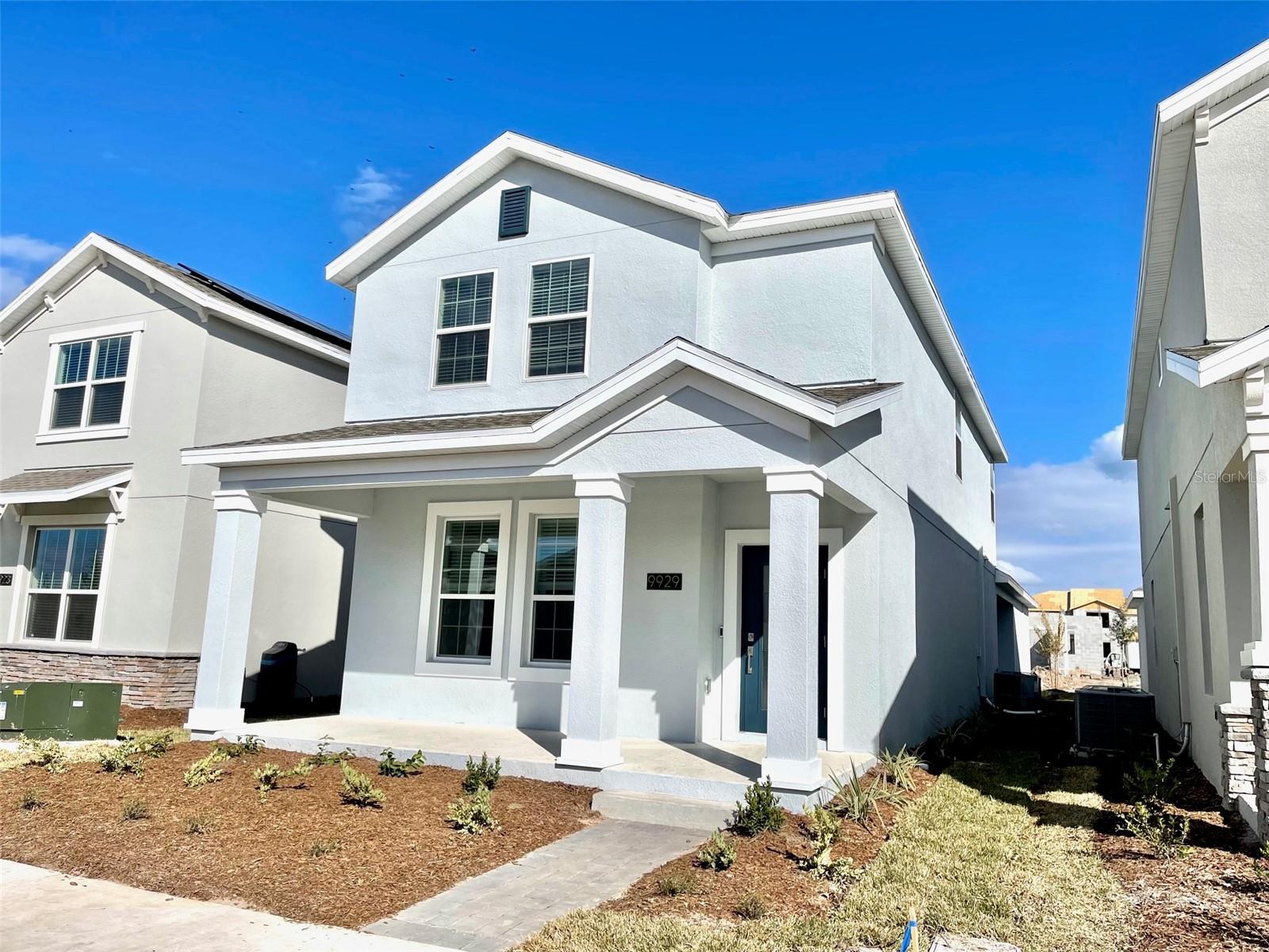 Welcome to this amazing 2021 Newer 3 bedroom, 2 and half bathroom home, with 2 car garage, located in the community of Storey Park, in the Lake Nona area, one of the best places to live in Florida. The house has the solar panel, which will help a lot to save your electric bill. This unique two-story home features beautiful ceramic tile throughout the first floor and carpet on the 2nd floor. The kitchen is fully equipped with high end stainless steel appliances. Storey Park is a quiet, family-friendly community that offers a welcoming atmosphere and modern amenities. Designed to promote a healthy and social lifestyle, the community features a clubhouse for events and causal gatherings, parks, picnic areas, a fitness center and more.