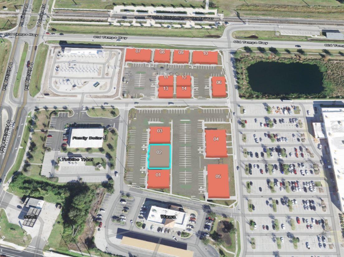Under Construction. Building #02 is available for purchase at Poinciana Exchange, a new commercial development west of downtown Kissimmee, one of Central Florida’s fastest-growing markets. The Exchange is strategically positioned at the northeast corner of Poinciana Blvd & Orange Blossom Trail, adjacent to The Home Depot, with a combined daily traffic count exceeding 49,000 cars per day. Positioned directly alongside The Home Depot, Wawa, Twistee Treat, and Family Dollar, the development sits among strong national-retail traffic along the US 17-92 and South Poinciana corridor, an area surrounded by ongoing residential growth. There is also a recently constructed Tractor Supply nearby with a new major Target-anchored shopping center and hospital coming soon at the southern part of the intersection. This high-visibility location offers excellent access for businesses serving the expanding Poinciana and greater Kissimmee community. Attractive architectural design elements are available in the development for both Retail and Office uses. The project features numerous access points from the surrounding roadways and is in walking distance to the SunRail Station. This single-story building is being delivered in dark gray shell condition with a fully customizable interior, giving buyers complete flexibility to design their ideal layout. This building also enjoys a shared patio space, ideal for outdoor seating or a customer amenity area along with Pylon sign access at the entrances to the development. Each building is sold individually to the owner-user or investor. An ideal opportunity for investors or owner-users and small businesses looking to build equity rather than rent. Poinciana Exchange is another JW2 project - the developer who brought you Stoneybrook Exchange, Cross Ridge Exchange, Oakland Exchange, Lake Carter Exchange, and other quality developments. Contact us today for pricing, builder incentives, and to schedule a tour of this outstanding commercial opportunity.