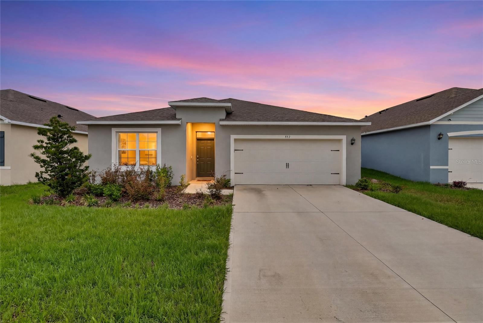 Short Sale. Subject to lender approval. Our team is experienced in navigating short sale transactions and is committed to making this process as smooth and efficient as possible for all parties. Welcome to 995 Brooklet Drive, a stunning 2023-built, move-in ready 4-bedroom, 2-bathroom home sitting on a coveted pond-front lot in the heart of Lake Charles Resort Phase 2 in Davenport, Florida. This is newer construction at a price point that simply does not exist in this community right now — and it shows. Step inside and you will find an open-concept Cali floor plan by D.R. Horton, one of the most sought-after layouts in Central Florida's entry-level market, featuring upgraded hard tile flooring throughout the main living areas, granite countertops, a center island kitchen, stainless steel appliances, and a spacious primary suite with a walk-in closet. The split bedroom layout offers privacy, and the rear of the home opens to serene, unobstructed views of the pond. No rear neighbors. Just water, open sky, and quiet. The two-car attached garage, covered front porch, and screened patio round out a floor plan built for real everyday living. Lake Charles Resort is one of Davenport's most established communities along the US-27 corridor, positioned perfectly between the energy of I-4 and the calm of Polk County's lake country. You are minutes from AdventHealth Heart of Florida, Posner Park shopping and dining, and just 20 to 25 minutes from Walt Disney World, making this location equally attractive to healthcare professionals, remote workers, and anyone who wants Central Florida convenience without Orlando pricing. Community amenities include a resort-style pool, clubhouse, fitness center, splash pad, playground, and community fire pit — all maintained and active.Flood Zone X. No flood insurance required. HOA is approximately $100 per year. CDD applies, buyers are encouraged to review the CDD addendum. Property is being sold as-is. All offers must be submitted on a current FAR/BAR AS-IS contract with a pre-approval letter or proof of funds. SHORT SALE lender approval required. Contact listing agent for short sale package details and timeline expectations. Do not let the process intimidate you, we handle these transactions every day and will guide your buyers through every step.