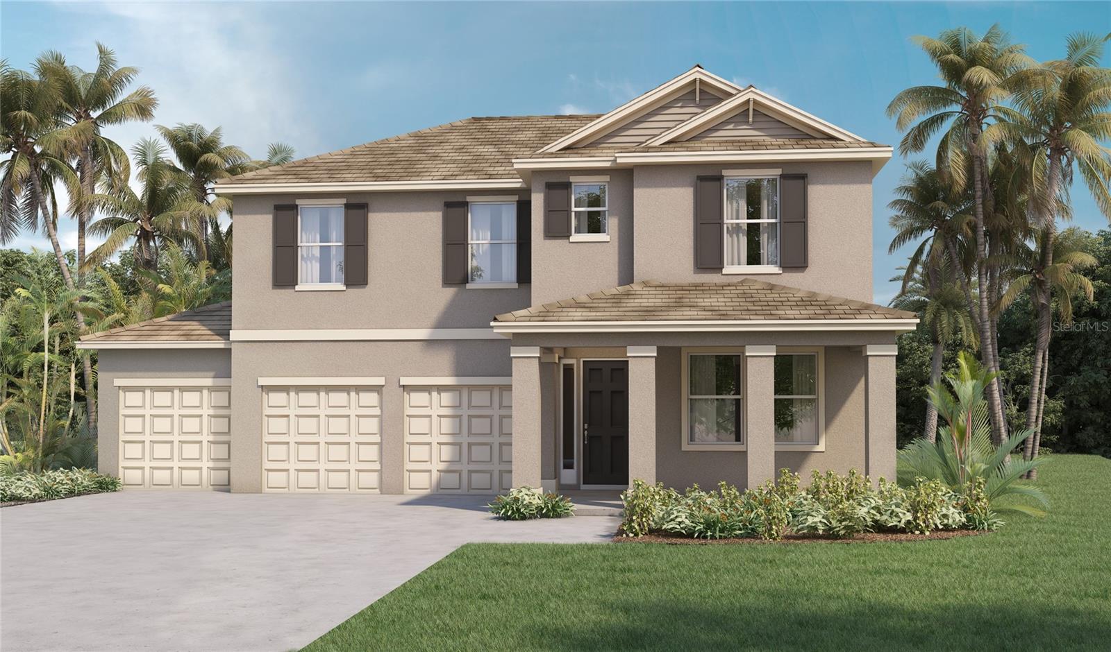 Under Construction. Nottingham Park presents the McKenna. This all concrete block constructed, two-story home is designed for today’s families and built with your MultiGEN needs in mind. As you enter the foyer you are greeted with a separate suite including living space, bedroom, bathroom, and optional kitchenette; perfect for MultiGEN living or extended stay guests. Making your way down the hall, you will find a powder room and open concept living room with views of the outdoor lanai. The well-appointed kitchen overlooks the dining room and features an island with bar seating, beautiful granite countertops and stainless-steel appliances. As you head up to the second floor, you are greeted with bedroom one that features an en suite bathroom with a double vanity and a spacious walk-in closet providing substantial space for storage. The second floor includes two additional bedrooms complete with walk in closets, a full bathroom, and a laundry area. Like all homes in Nottingham Park, your new home includes a Home is Connected smart home technology package which allows you to control your home with your smart device while near or away. The McKenna gives you all the benefits of living together under one roof with value, convenience and comforts of home!

*Photos are of similar model but not that of exact house. Pictures, photographs, colors, features, and sizes are for illustration purposes only and will vary from the homes as built. Home and community information including pricing, included features, terms, availability and amenities are subject to change and prior sale at any time without notice or obligation. Please note that no representations or warranties are made regarding school districts or school assignments; you should conduct your own investigation regarding current and future schools and school boundaries.*