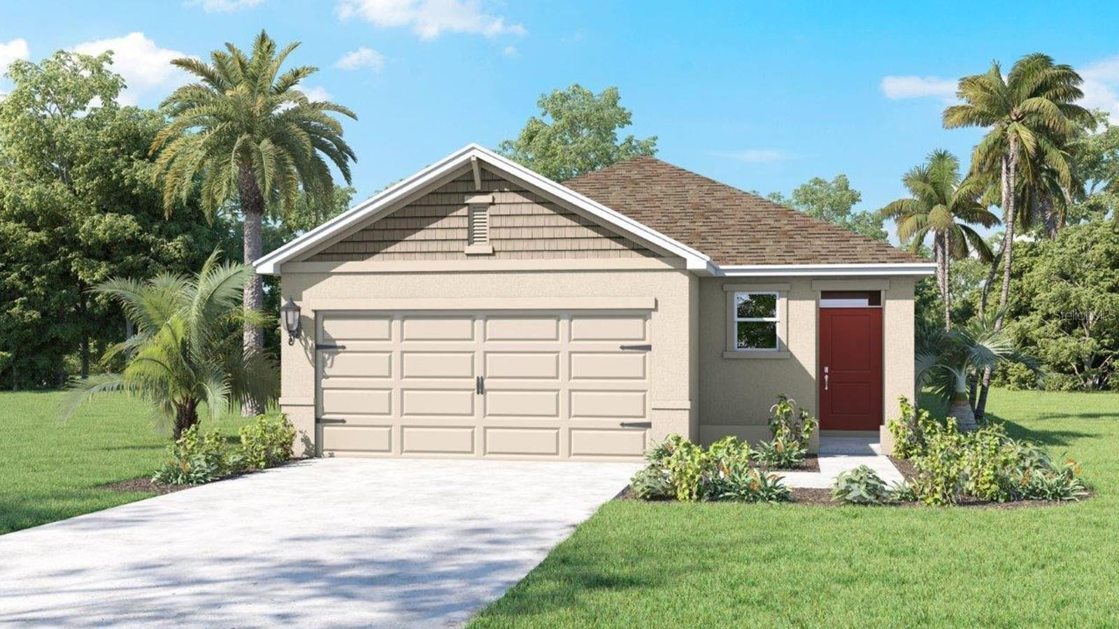 Under Construction. The Allex is one of our one-story floorplans featured in Fox Branch in Lakeland, Florida. With 2 exteriors to choose from, the Allex is sure to turn heads.

Inside this 3-bedroom, 2-bathroom home, you’ll find 1,504 square feet of comfortable living. The living area is an open concept, where your kitchen, living, and dining areas blend seamlessly into a space perfect for everyday living and entertaining. Relax on the covered lanai looking out to your backyard.

The kitchen features granite countertops, stainless-steel appliances and a walk-in pantry which are sure to both turn heads and make meal prep easy. You’ll never be too far from the action with the living and dining area right there.

In every bedroom you’ll have carpeted floors and a closet in each room. Whether these rooms become bedrooms, office spaces, or other bonus rooms, there is sure to be comfort.

The primary bedroom located in the rear of the home has its own attached bathroom that features a walk-in closet and all the space you need to get ready in the morning. Sharing a sink isn’t a worry with the double vanity.

Like all homes in Fox Branch, the Allex includes all concrete block and also smart home technology, which allows you to control your home anytime with your smart device while near or away.
*Photos are of similar model but not that of the exact house. Pictures, photographs, colors, features, and sizes are for illustration purposes only and will vary from the homes as built. Home and community information including pricing, included features, terms, availability, and amenities are subject to change and prior sale at any time without notice or obligation. Please note that no representations or warranties are made regarding school districts or school assignments; you should conduct your own investigation regarding current and future schools and school boundaries.*