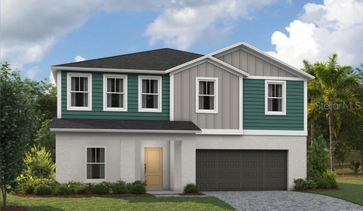 Under Construction. Gabriela
BELOW MARKET INTEREST RATES with use of Seller's Preferred Lender.
Prepare to be impressed by the Gabriela, a stunning two-story 5-bedroom, 3.5-bathroom home with a 3-car tandem garage. The inviting exterior and professionally designed landscaping exudes curb appeal. Once you're inside, you'll find a den space and half bathroom off the foyer, offering a private office or flex space. A secluded guest suite with a walk-in closet is also conveniently located on the first floor. The kitchen overlooks the open living and dining areas, seamlessly connecting to the lanai, creating the perfect layout for the Floridian lifestyle. With luxury vinyl plank flooring throughout the first floor, quartz countertops, and stainless-steel appliances, you’ll love how this floor plan lives. Upstairs, the bonus room serves as a central hub, leading to the owner’s suite and secondary bedrooms with walk in closets. The expansive owner's bathroom offers a walk-in shower, double vanity, and a spacious walk-in closet. This home also includes a smart thermostat with voice control, offering another convenient mix of functionality and modern design, setting the Gabriela apart the moment you arrive.  
Pasadena Ridge is designed for living fully, with a private residents club featuring pickleball courts, fitness center, playground, and pool, plus open green spaces for community gatherings. The Lifestyle Director organizes events that bring neighbors together, all within easy reach of I-75 and nearby shopping and dining. 
Images shown are for illustrative purposes only and may differ from actual home. Completion date subject to change.
Contact or make an appointment for more details on interest rates.