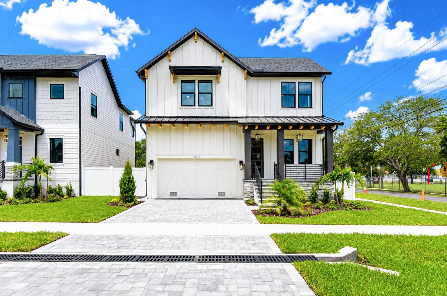 CASTLE CONSTRUCTION & DESIGN LLC has thought of everything and delivered in this 5 bedroom over 3,000 SF living NEW BUILD. This is a must-see property built with incredible care and all the upgrades imaginable. Upon entering the home you immediately notice the craftsmanship and attention to detail. From the 7" wide plank WOOD FLOORS to the Wainscoting and accent wall details. From the moment you enter, soaring ceilings and an abundance of natural light set the tone for sophisticated, open-concept living. A grand foyer leads into the expansive main living area, where the kitchen, dining, and living spaces blend seamlessly—perfect for both entertaining and everyday livingA luxury gourmet kitchen offering a large quartz waterfall island, Microwave drawer, GE Cafe matte white appliances, soft close drawers, shaker & flat panel style cabinets 42" uppers, (2) mini fridge, and plenty of storage. This home also features Energy Saver Impact glass windows& doors, large patio's and a fully fenced-in backyard with room for a pool! The home is pre-wired with custom wall outlets for your smart TV. This two-story floor plan is perfect for families and guests. The first floor offers 1 of 5 bedrooms along with open floor plan living, dining and kitchen. On the second floor, you will find the Primary En-suite along with a large bonus room. Solid concrete foundation and exterior walls. Comes w/ 1 year warranty on all defects in workmanship & material, 2 years on mechanical (plumbing, electrical & HVAC) & 10 yr. structural warranty. A short distance from MacDill Air Force Base, Picnic Island Public Beach, St Pete, and downtown Tampa. Don’t miss this opportunity to own a Castle Construction & Design home today.