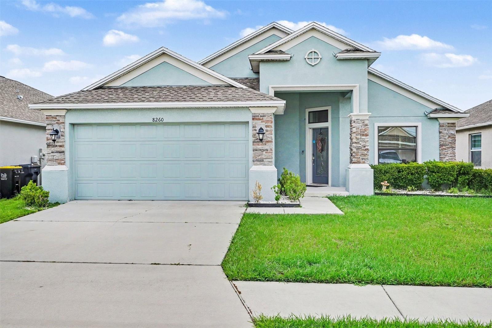 Welcome to Campbell Xing, one of North Lakeland’s desirable gated communities! This beautifully maintained 3-bedroom, 2-bath residence offers the perfect combination of modern comfort, functional living space, and resort-style outdoor enjoyment. Built in 2021, the home features approximately 1,740 square feet of thoughtfully designed living space with an open-concept layout, high ceilings, abundant natural light, and a desirable split-bedroom floor plan. The spacious kitchen serves as the heart of the home, complete with a large center island, ample cabinetry, stainless steel appliances, and seamless flow into the living and dining areas—ideal for both everyday living and entertaining.

The private primary suite offers a relaxing retreat with a generous walk-in closet and an en-suite bath, while two additional bedrooms provide flexibility for family, guests, or a home office. Step outside through the sliding glass doors to your own backyard oasis featuring a screened-in pool and covered patio, creating the perfect space for year-round Florida living, outdoor dining, and weekend gatherings. Many homes in this section of Campbell Xing also enjoy peaceful water and pond views that enhance the tranquil setting.

Conveniently located just minutes from US-98, I-4, shopping, dining, and everyday conveniences, this move-in-ready home offers the benefits of newer construction without the wait. Whether you're searching for a primary residence, a place to entertain, or simply a home where you can enjoy the Florida lifestyle, this Campbell Xing gem checks all the boxes.