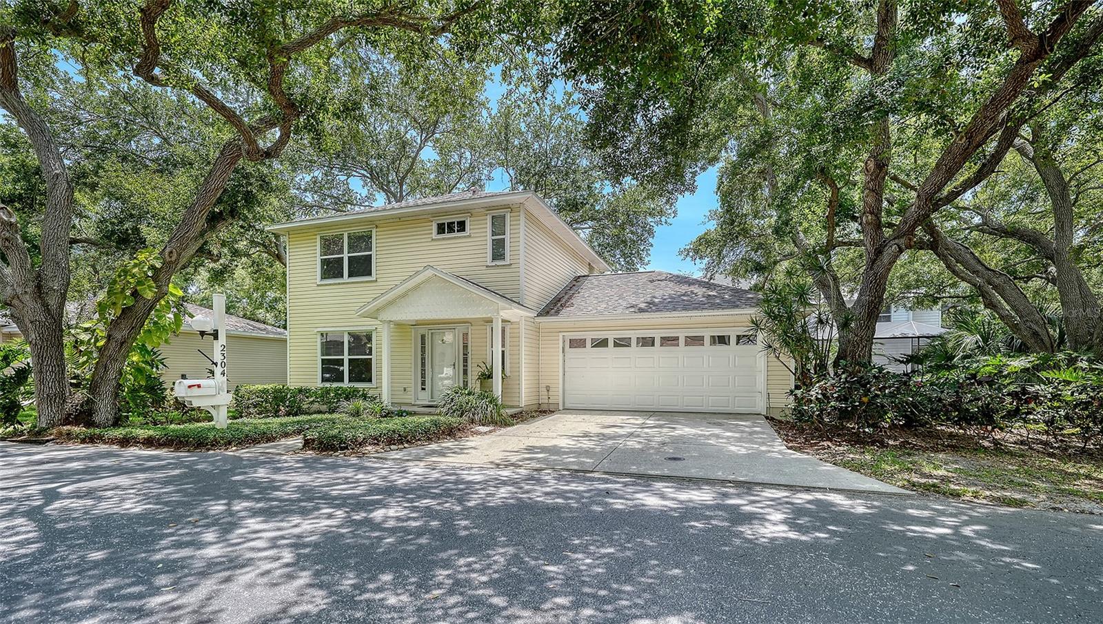 Don't miss this charming New England-style home in the highly desirable Cape Town Village, located in FLOOD ZONE X! Thoughtfully designed and carefully maintained, this residence features a well-appointed kitchen with a breakfast bar. Adding to the home's character, elegant French doors open to a relaxing screened porch, creating an inviting space to enjoy Florida's weather year-round. In addition to the living and dining area, the main level offers a convenient powder room and laundry area. Upstairs, you'll find two bedrooms, each with its own private en-suite bathroom, providing comfort and privacy for residents and guests alike. Recent updates include a new A/C system (2022) along with tile and luxury vinyl flooring.  Additionally, notice the reverse osmosis water filtration system for the sink water and a central vacuum accessible throughout the home.

Residents of Cape Town Village enjoy beautifully maintained mature landscaping—association is responsible for irrigation and landscape maintenance—as well as access to a community pool, cable service, select streaming services, and the peace of mind that comes with ZERO SHORT-TERM RENTALS in the neighborhood (HOA prohibits short term rentals).  Ideally situated between Anna Maria Island and Bradenton's vibrant downtown district, this home offers convenient access to pristine Gulf beaches, shopping, dining, entertainment, and more.