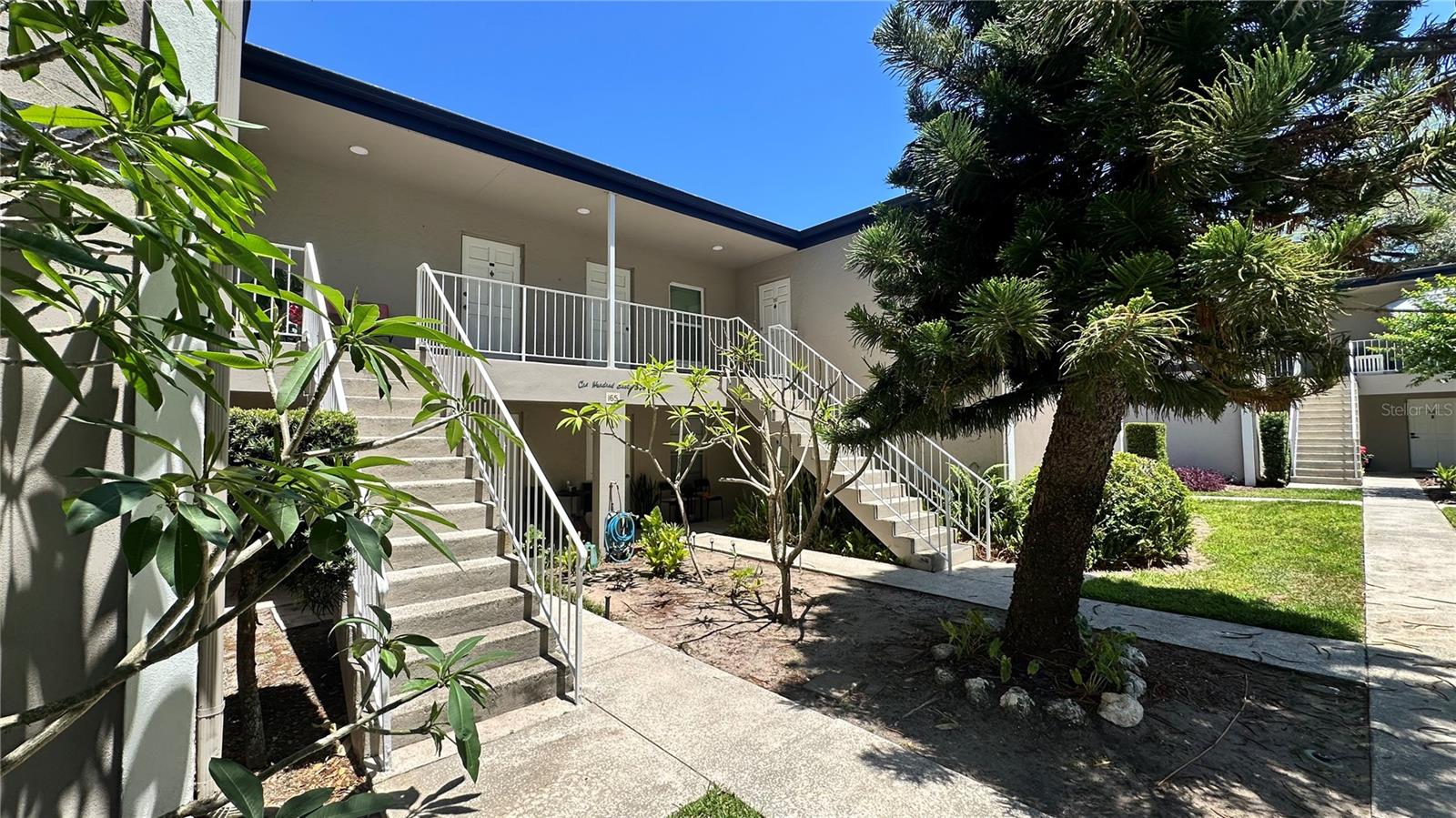 One or more photo(s) has been virtually staged. Welcome home to this beautifully upgraded second-floor condo perfectly positioned in the inviting Oakwood Court neighborhood of Brandon, Florida. Perfect for first-time homebuyers, downsizers, or investors, this thoughtfully designed one-bedroom unit features gorgeous LVP flooring throughout, offering a seamless blend of style and comfort. Step inside to an inviting semi-open concept floor plan that effortlessly combines the living and dining rooms, creating an ideal space for relaxing or entertaining guests. Just off the dining area, the stylish kitchen is ready for your culinary adventures, boasting premium black appliances, striking granite countertops, an upgraded honeycomb backsplash, beautiful cabinetry, and a sleek under-mounted sink.

Just beyond the main living spaces awaits the generous owner’s retreat, serving as a peaceful haven complete with dual closets and custom built-ins to maximize your storage space. The well-appointed hall bathroom featuring a beautifully tiled shower/tub combo, a large vanity, and elegant granite counters that effortlessly tie the home's upgraded aesthetic together. Enjoy the added quiet and privacy that comes with a second-floor unit, all while taking advantage of the low-maintenance, lock-and-leave condo lifestyle.

Life in Oakwood Court offers fantastic community amenities designed for your convenience and relaxation. Residents enjoy access to a refreshing community pool perfect for soaking up the Florida sun, convenient on-site laundry facilities just steps away, and beautifully maintained grounds complete with sidewalks for evening strolls. As an added bonus, the community fee includes water, sewer, and trash collection, making your day-to-day living truly worry-free. Situated in a fantastic Brandon location with quick access to the Crosstown Expressway, I-75, and local shopping and dining at the Brandon Mall, this stunning property is a must-see. Schedule your private showing today!