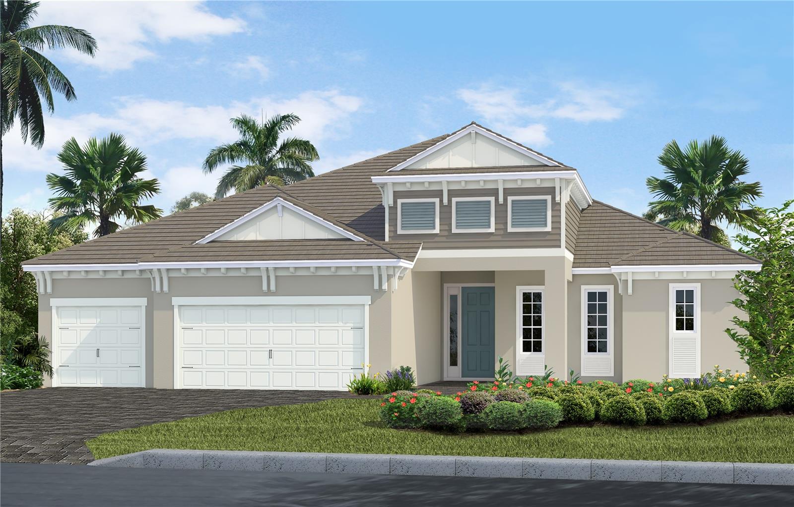 Under Construction. From the charming front porch to the covered lanai, this Kiawah 2 offers a spacious and welcoming design ideal for both everyday living and entertaining. Featuring four bedrooms plus a private den, the home provides flexibility for a variety of lifestyles.

The primary suite serves as a relaxing retreat, complete with recessed ceiling detail, an oversized walk-in closet, and a well-appointed bath showcasing dual vanities, a walk-in shower, freestanding soaking tub, and a private water closet. Two secondary bedrooms are connected by a Jack and Jill bath with dual sinks, while the fourth bedroom is conveniently located near a full pool bath with direct access to the lanai.

At the heart of the home, the kitchen impresses with a large island, wraparound cabinetry, and a generous walk-in pantry, seamlessly opening to the main living areas. The den is thoughtfully positioned to offer privacy while remaining connected to the home’s central gathering spaces.

Additional highlights include wood-look tile flooring throughout, impact-resistant glass, and quartz countertops in both the kitchen and bathrooms.