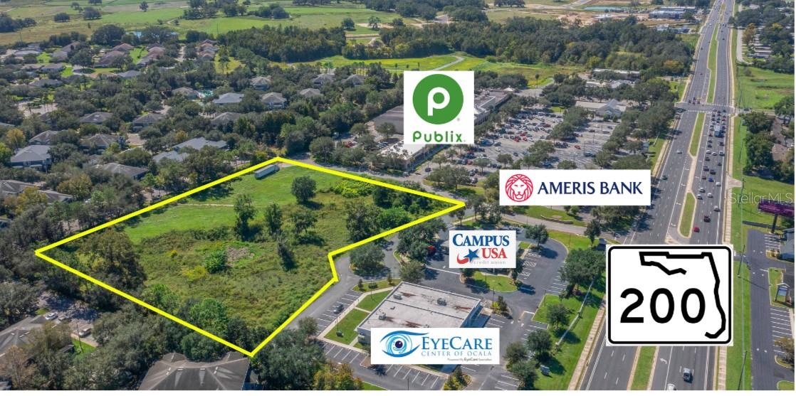 5.21 ± Acres | Zoned SC (Shopping Center)
Prime multi-family development opportunity located just off Highway 200 in one of Ocala’s most vibrant and rapidly growing corridors. The property consists of 5.21 acres zoned Shopping Center (SC) and comes fully entitled for a 160 unit, 73,276 SF, three-story apartment building, complemented by 155 garage parking spaces and 188 perimeter spaces.  Fully engineered plans and approvals give a streamlined path to construction. 

Positioned behind two Class A medical and banking properties, with full access entrance from Hwy 200, this site sits directly North of the highly trafficked Publix Super Market at Heath Brook Commons and within minutes of the Market Street at Heath Brook, AdventHealth, Paddock Mall, and numerous retail, dining, and employment centers. With visibility and accessibility from SW 27th Avenue and Highway 200, this infill location is ideal for luxury apartments, assisted  living facility , or mixed-use residential development and medical.