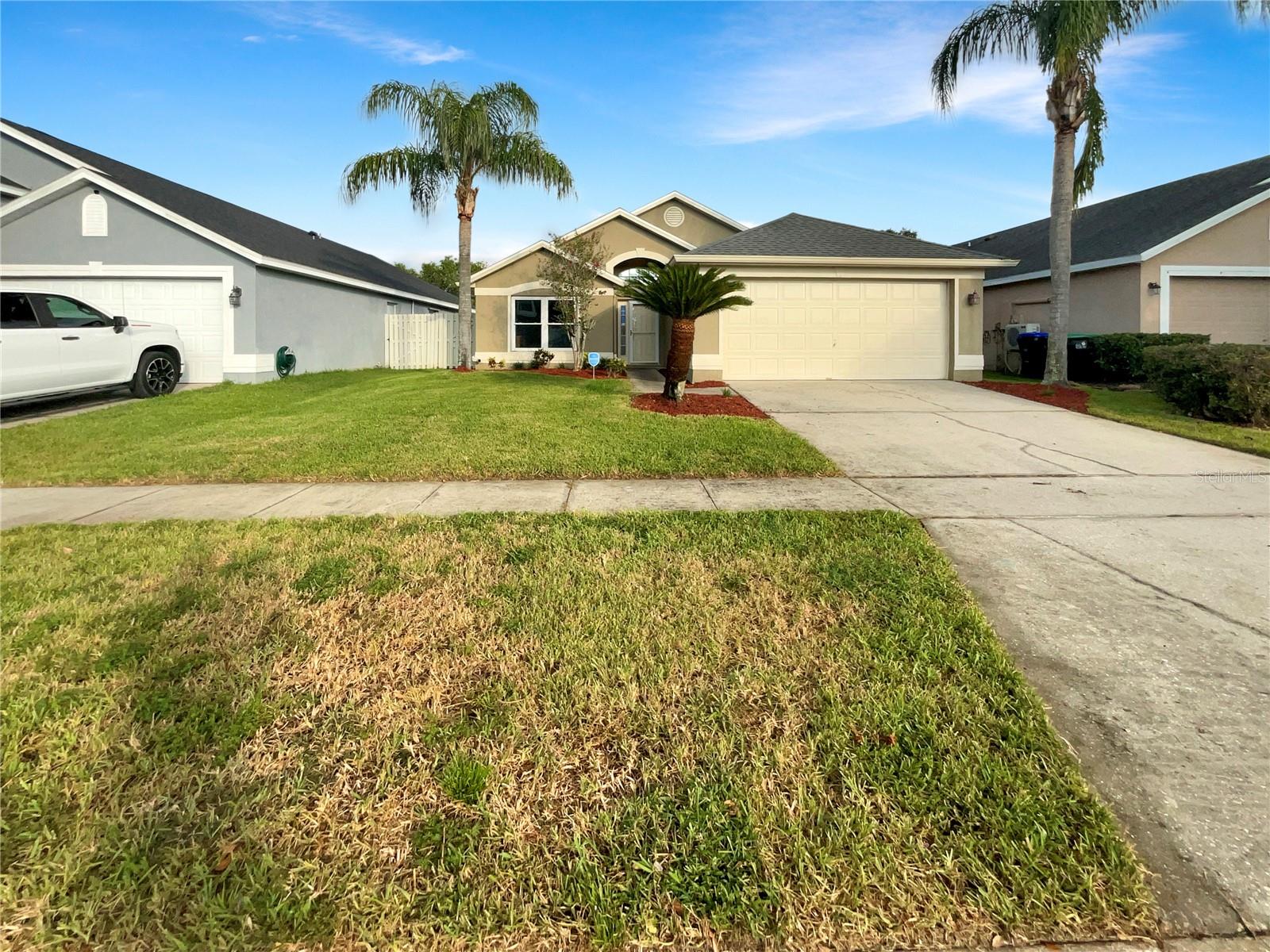 This one-of-a-kind property is perfect for the homeowner who wants to enjoy luxury outdoor living. Inside, you'll find a natural color palette and fresh interior paint. The kitchen features a nice backsplash and good under sink storage in the primary bathroom. The master bedroom has a walk in closet and there are other rooms for flexible living space. Outside, the backyard is fenced in with a private in ground pool and a covered sitting area. Everything you need for a perfect outdoor oasis! This property is a must-see for anyone looking for a beautiful home with plenty of outdoor living space.