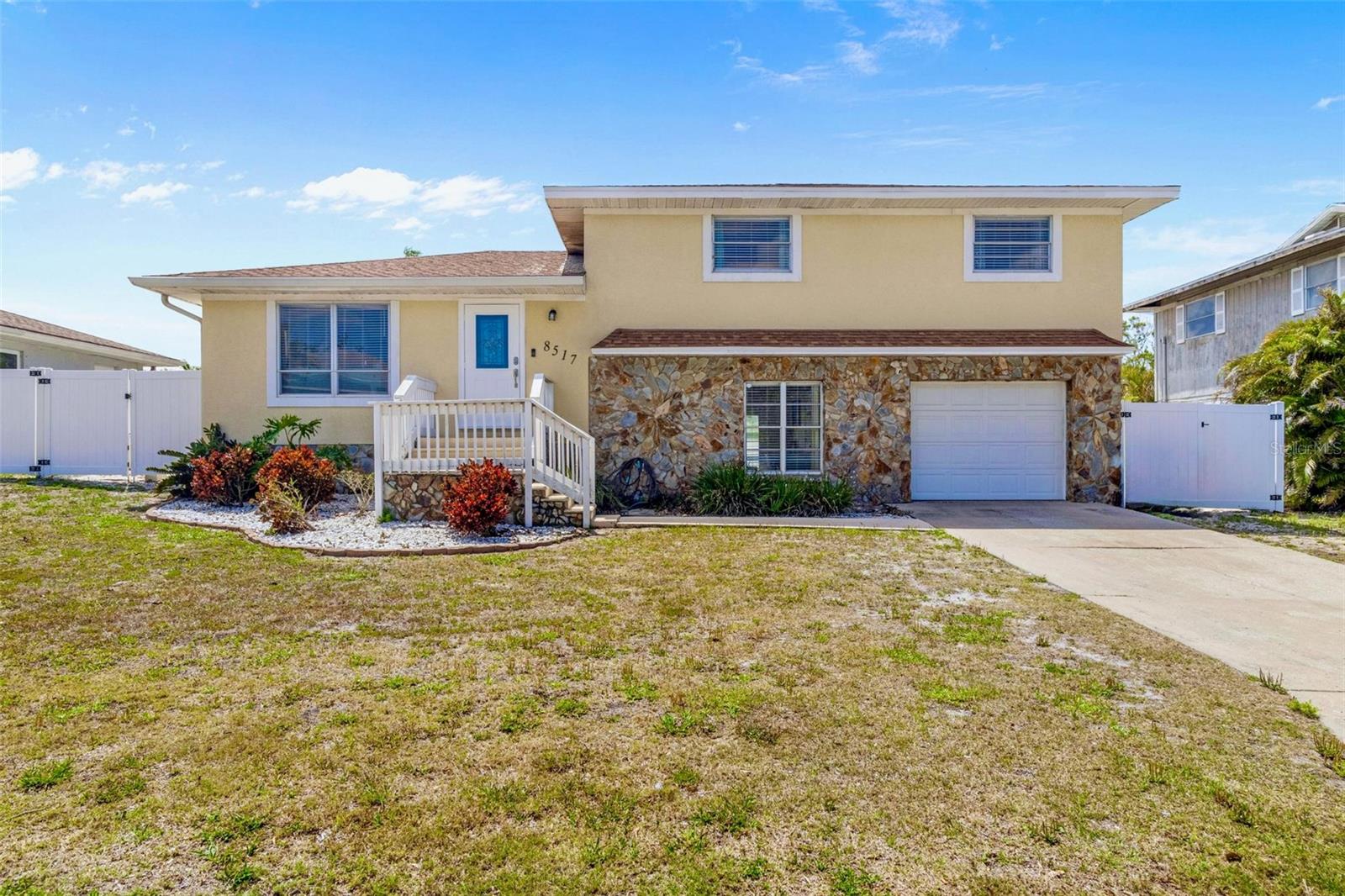 Seller offering $1,000 toward buyer’s closing costs with use of preferred lender! Here’s your chance to own a stunning, income-producing property in one of Bradenton’s most desirable neighborhoods - just one house away from Palma Sola Blvd and minutes from the white sands of Anna Maria Island. This spacious 3-bedroom, 3-bath multi-level home offers the best of Florida living, whether you're looking for a personal retreat, full-time residence, or an investment. Projected annual STR income is $70-110k. Currently operating as an Airbnb, but can be used as a long-term rental ($4,200/month in 2024). Inside, the open-concept layout creates a bright and welcoming atmosphere. The kitchen features granite countertops and stainless steel appliances, flowing effortlessly into the dining and living areas-ideal for entertaining. Upstairs, you'll find a generous master suite and two additional bedrooms, while the lower level includes a versatile bonus room perfect for a home office, den, or guest space. Step outside into your private backyard oasis, where the owners have transformed the pool into a saltwater system with a heat conversion - making it enjoyable year-round. Recent upgrades include new flooring on the main floor, roof (2021), AC and ductwork (2020), new fence, electrical panel upgrade, salt water pool conversion, and new pool heater, so this home is truly move-in ready. Whether you’re searching for a forever home or a proven rental property, this one checks every box. Schedule your showing today!